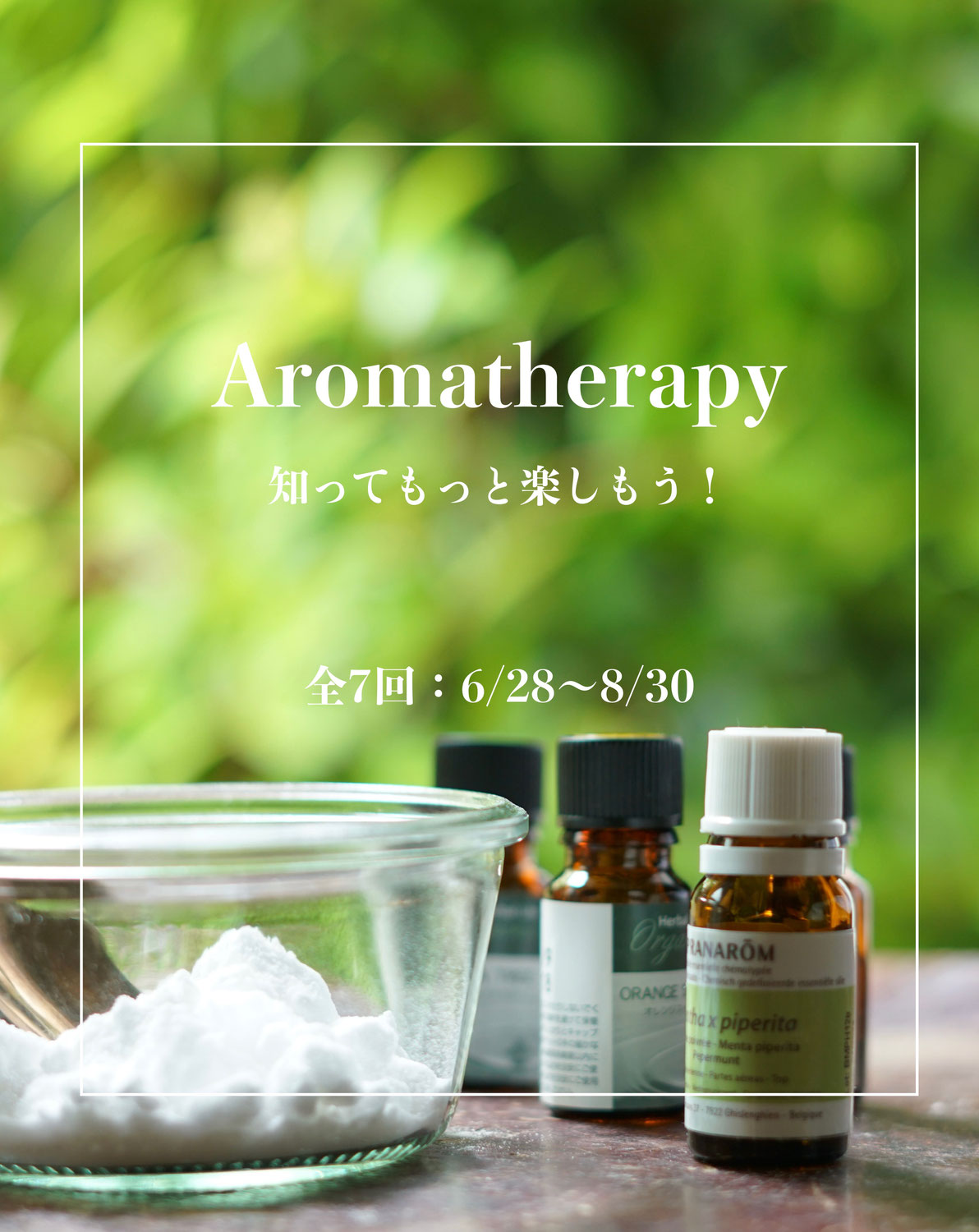 アロマテラピー講座のお知らせ
