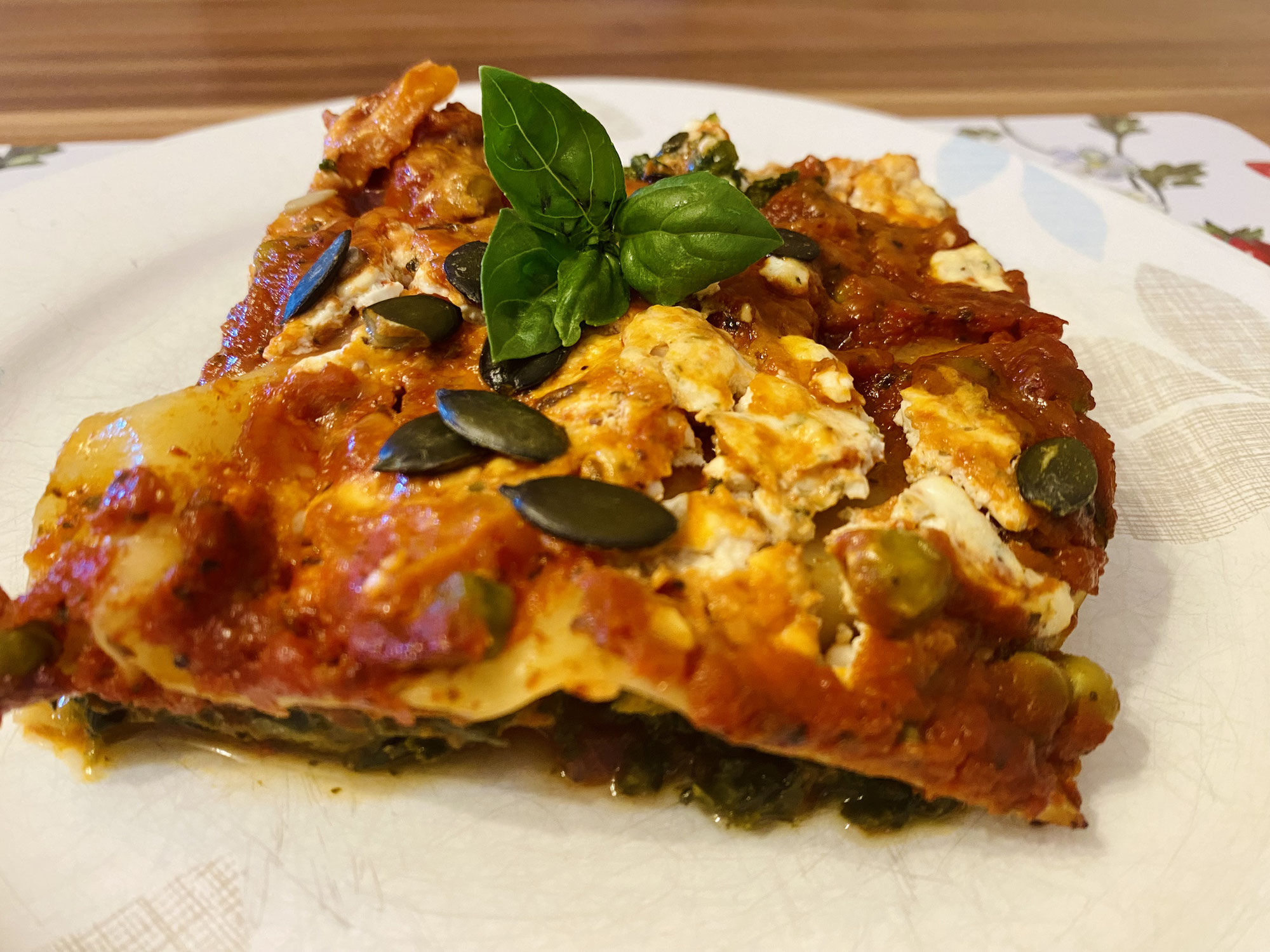 Kürbislasagne, kommt ohne Fleisch daher!