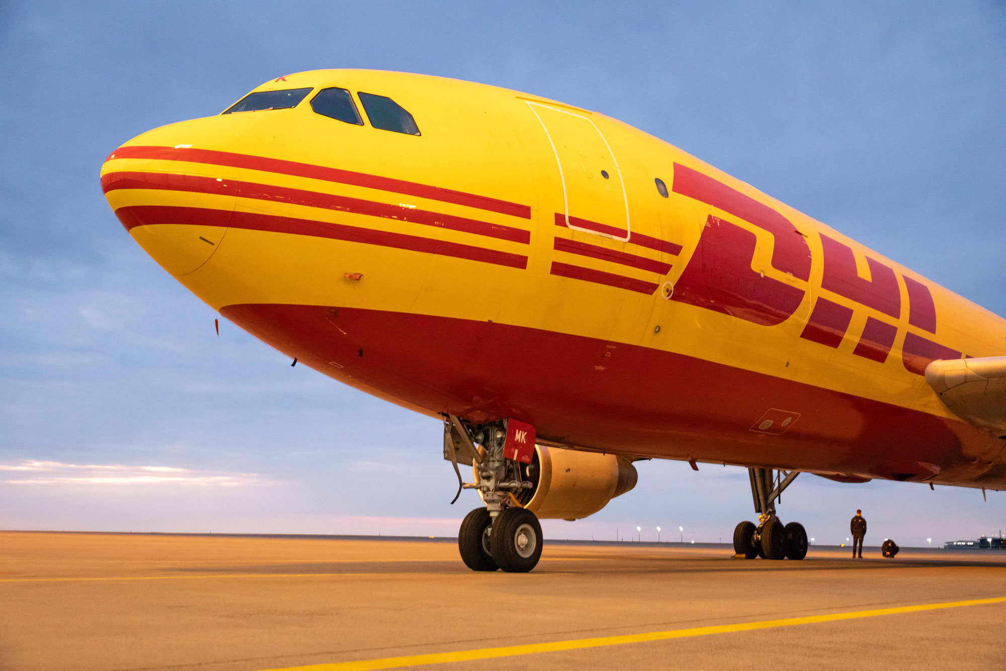 Ein Fotoshooting auf dem DHL-Flughafen