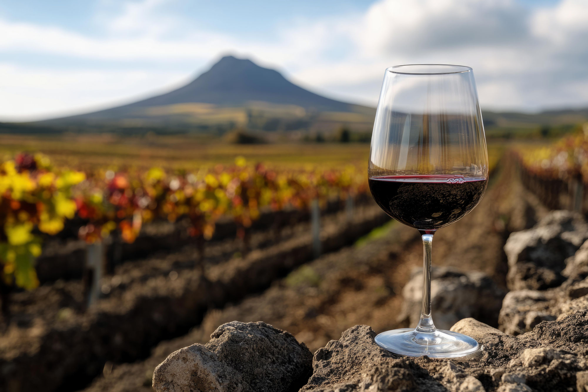 Wein, Käse und Erdbeeren