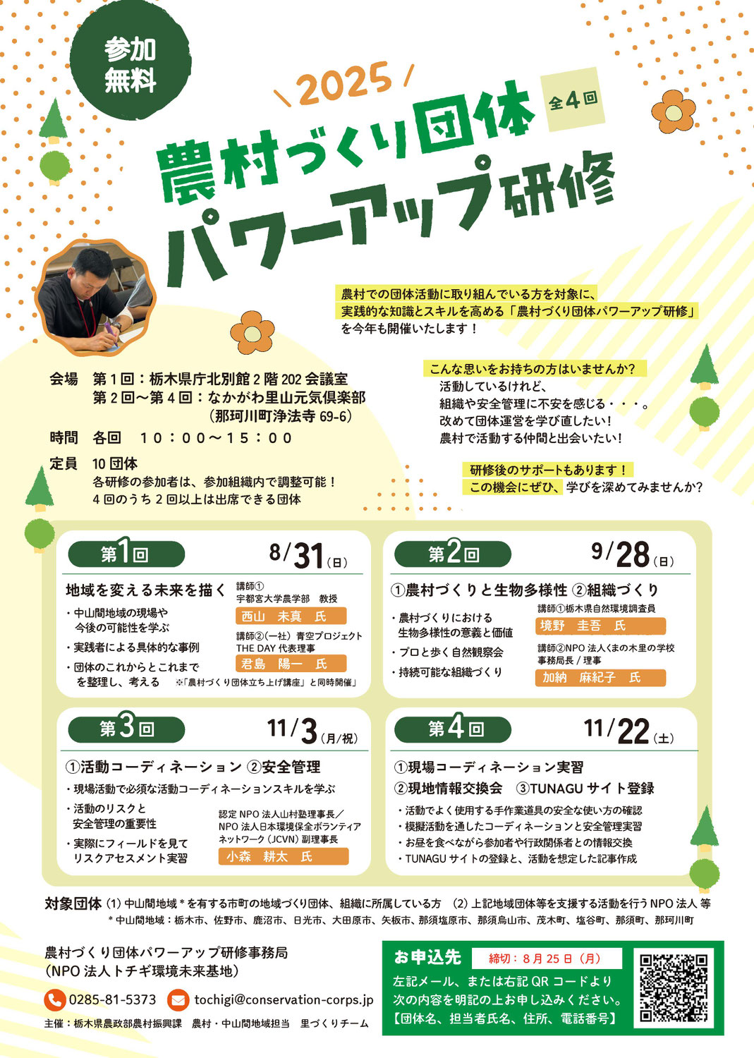 農村づくり団体パワーアップ研修 2025(終了しました)