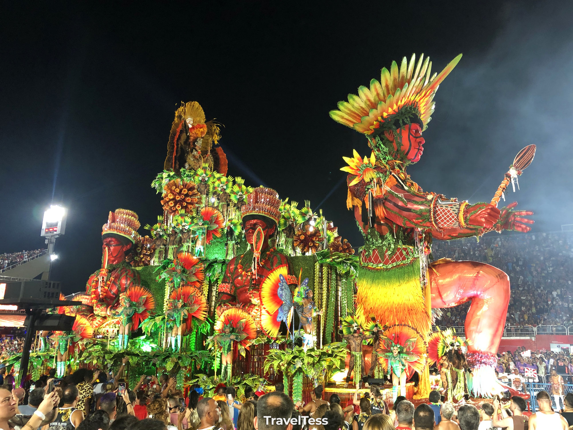 Carnaval vieren in het Sambadrome in Rio de Janeiro