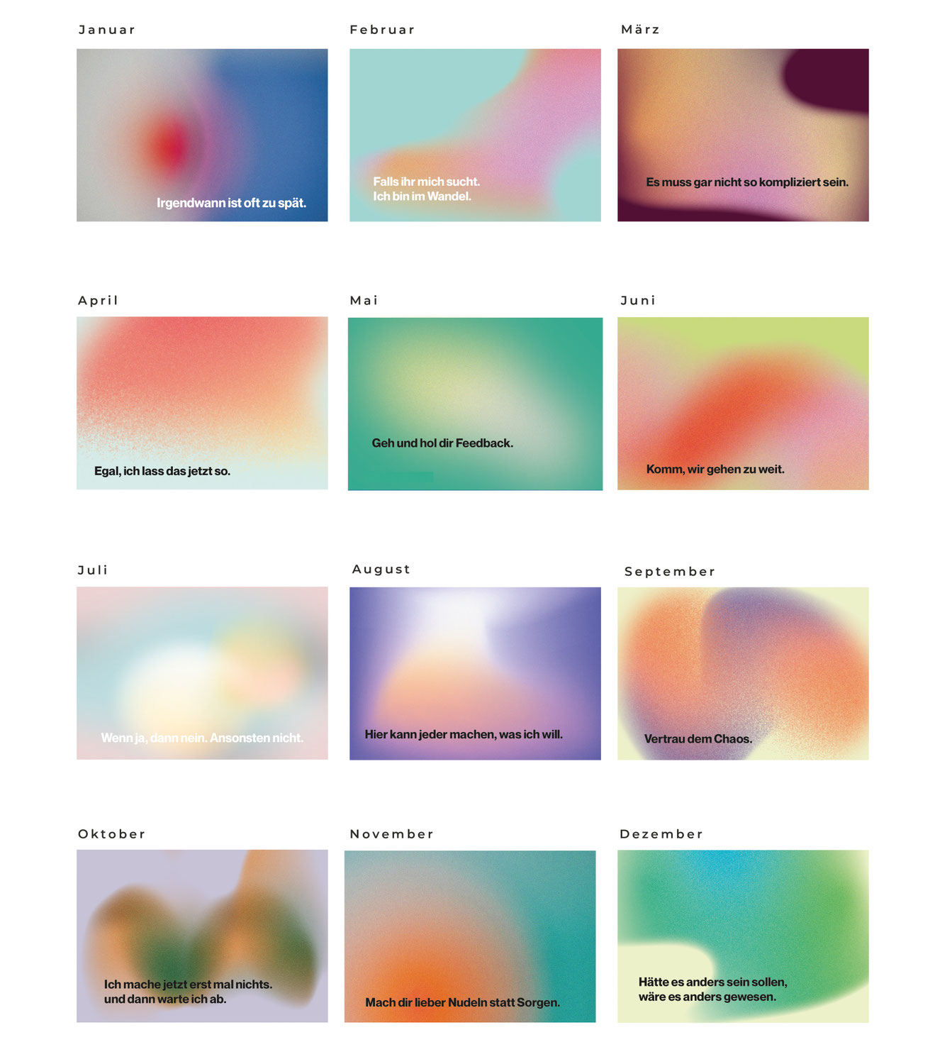 "Farbe mit Sinn" Kalender 2026