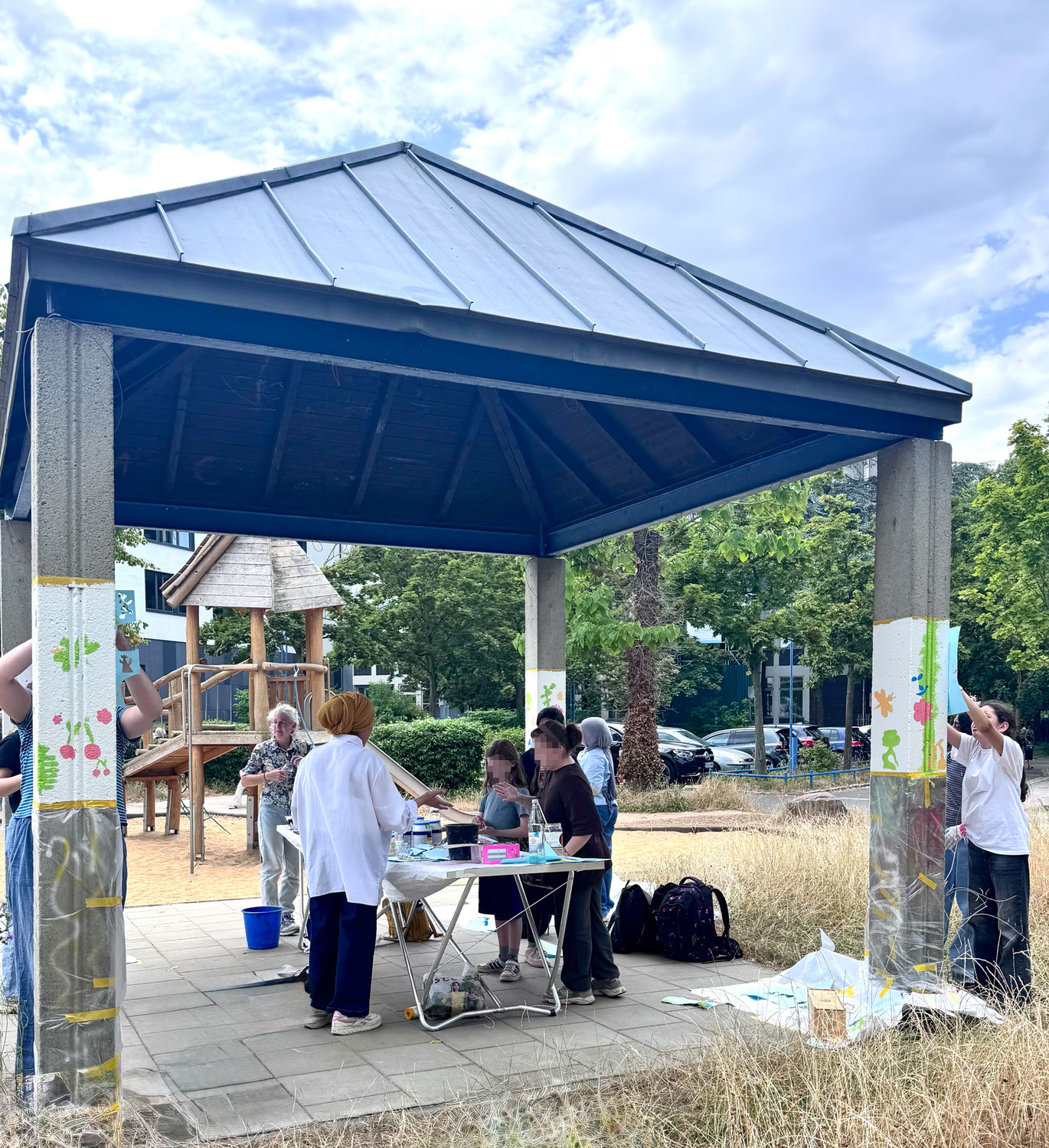 Workshop Pavillongestaltung im Genovevahof – Das Finish