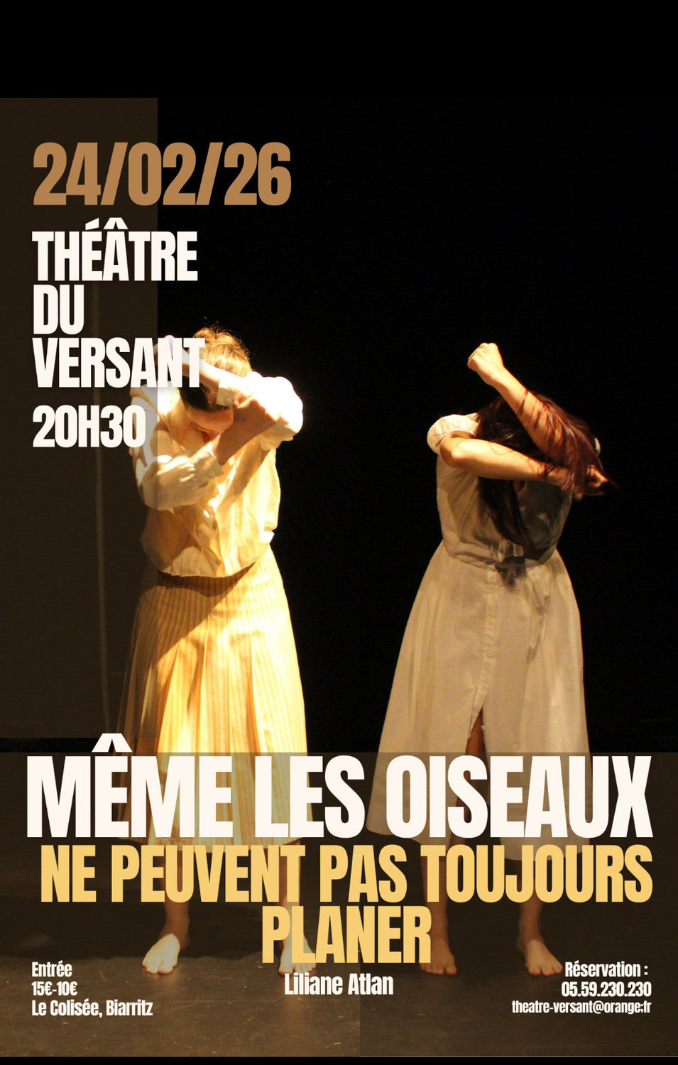 Même les oiseaux ne peuvent pas toujours planer -De Liliane Atlan - Mise en scène, Fleur Rabas - Avec Déborah Alvarez, Nina Rabas, Fleur Rabas