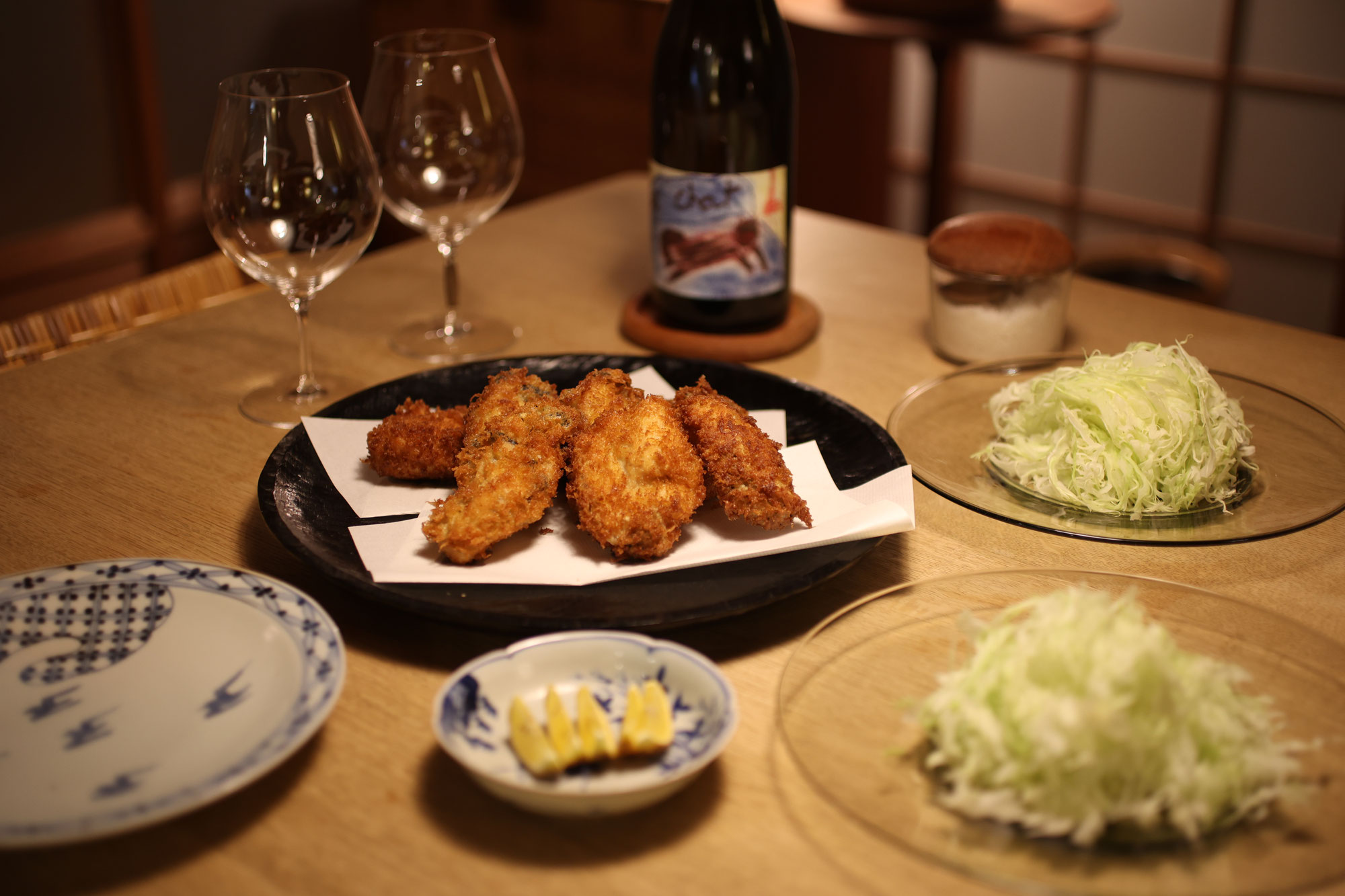 牡蠣フライで夫の誕生日会