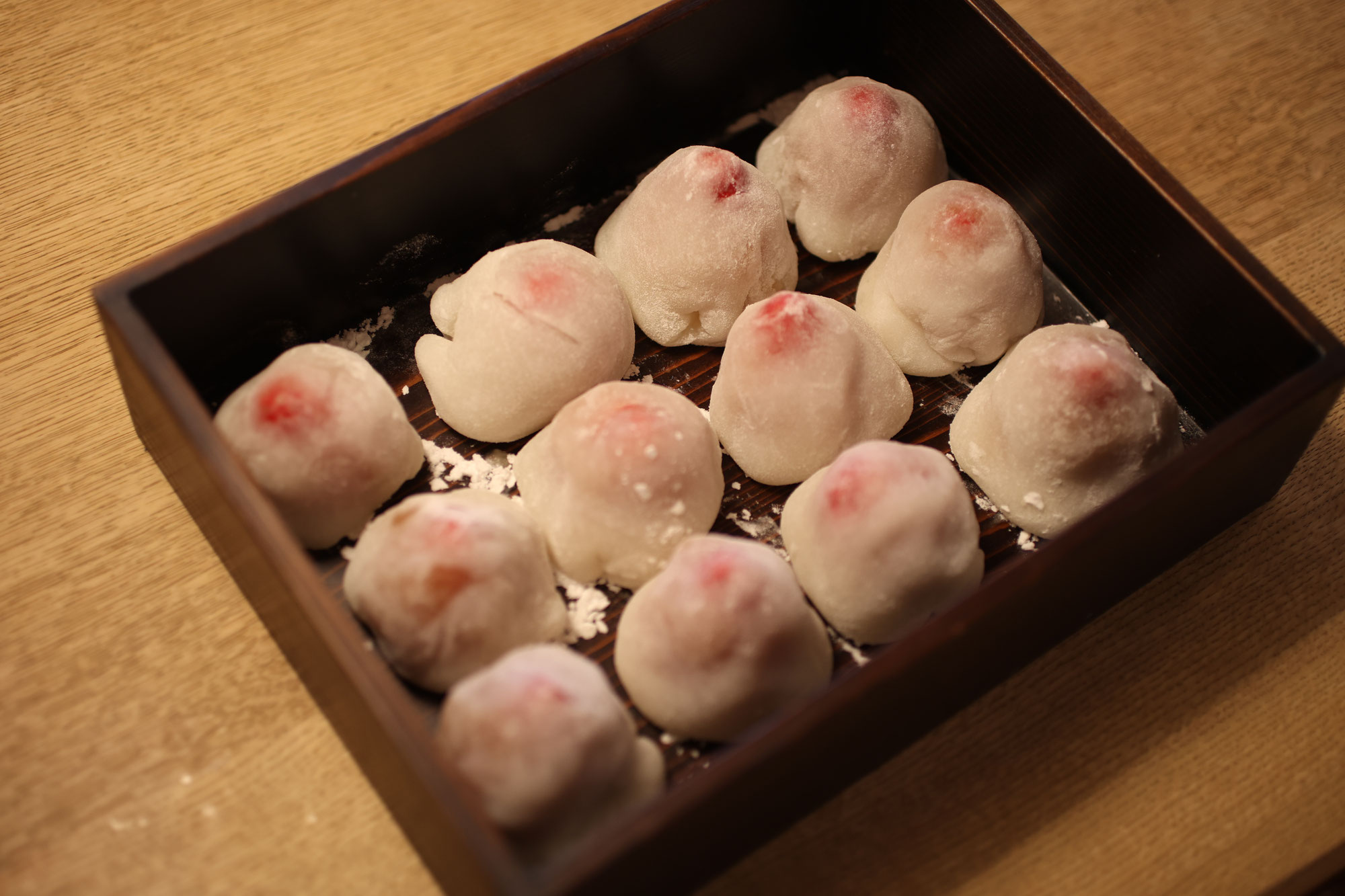 いちご大福を習い 作っておもてなし