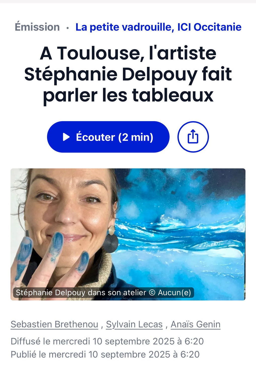 Interview Radio et TV "ICI OCCITANIE"