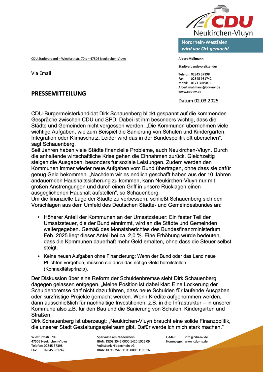Pressemitteilung vom 02.03.25