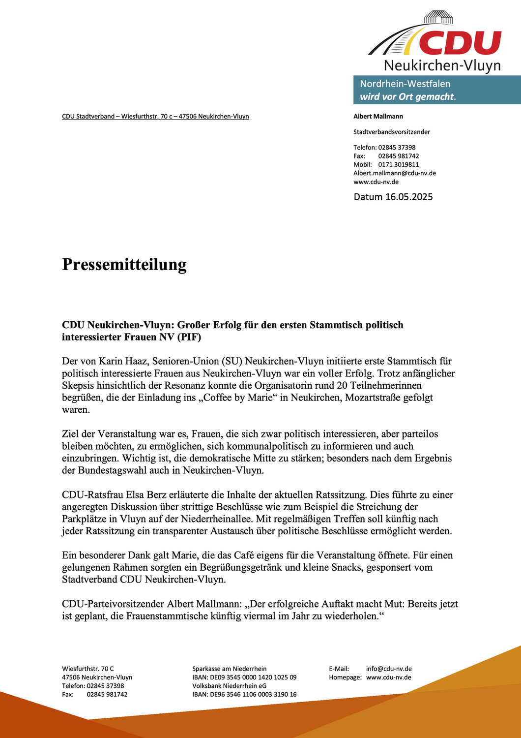 Stammtisch politisch interessierter Frauen