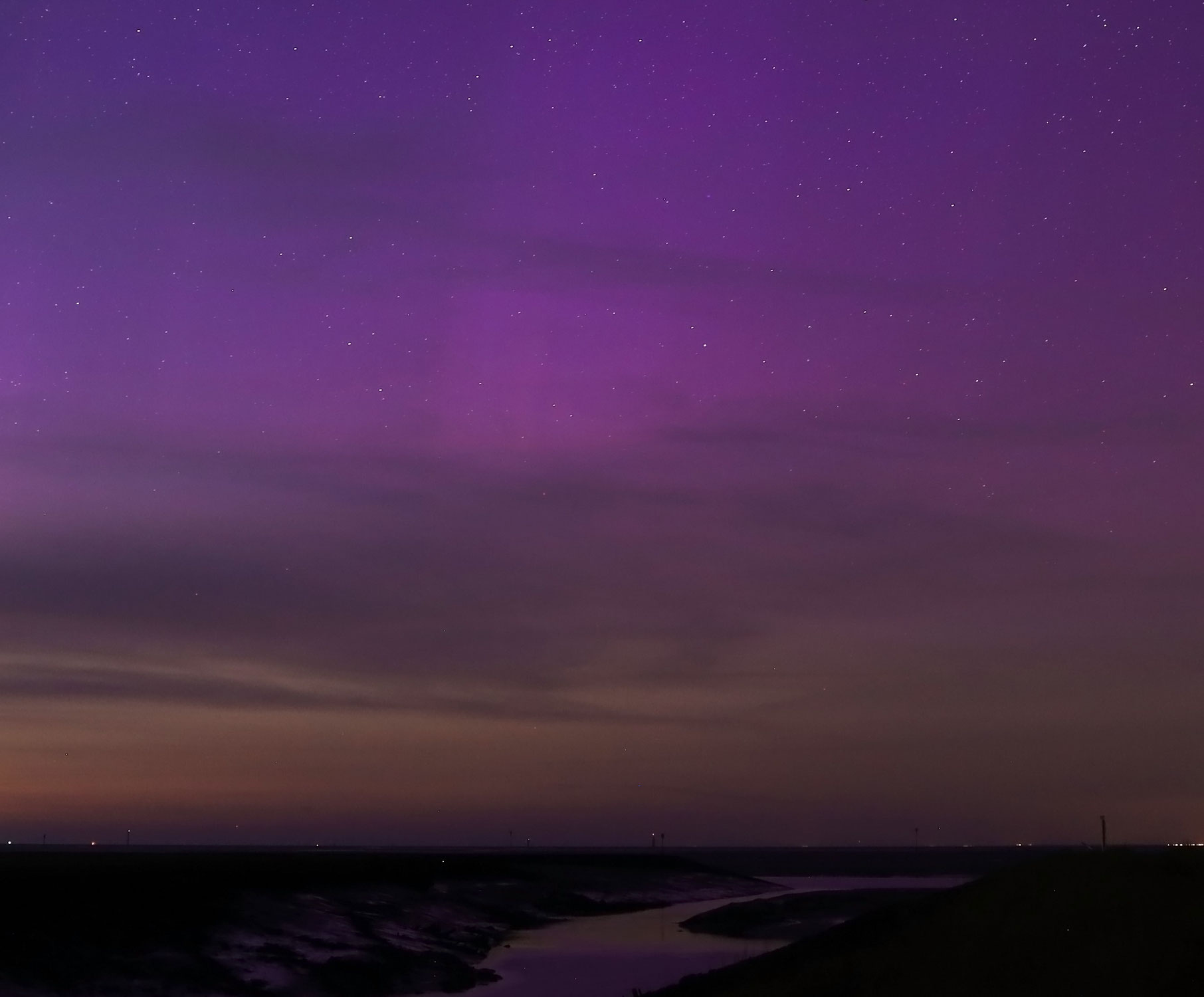 Polarlichter über dem Langwarder Groden