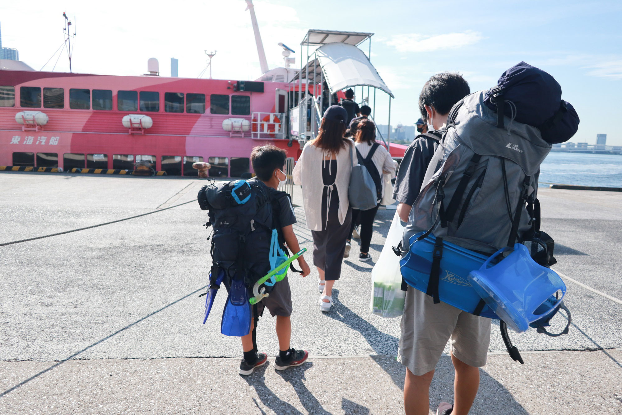伊豆大島でシュノーケリング（夏の母子旅）