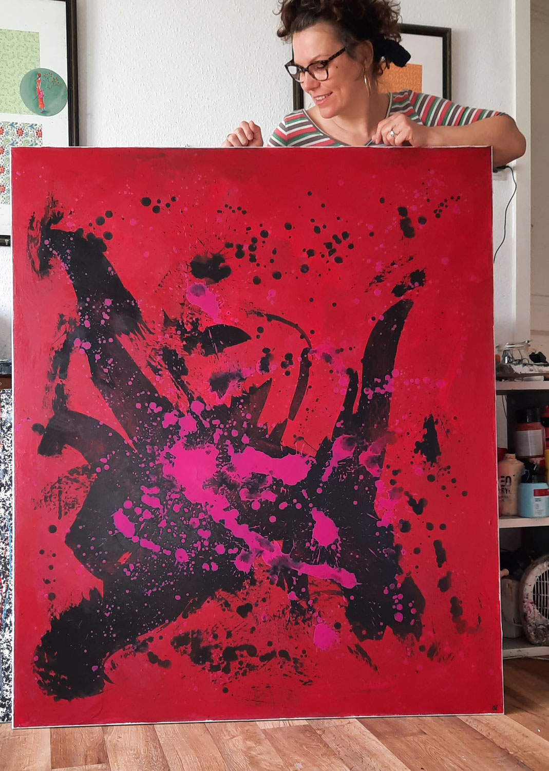 Rotes abstraktes Bild - Tanzsport