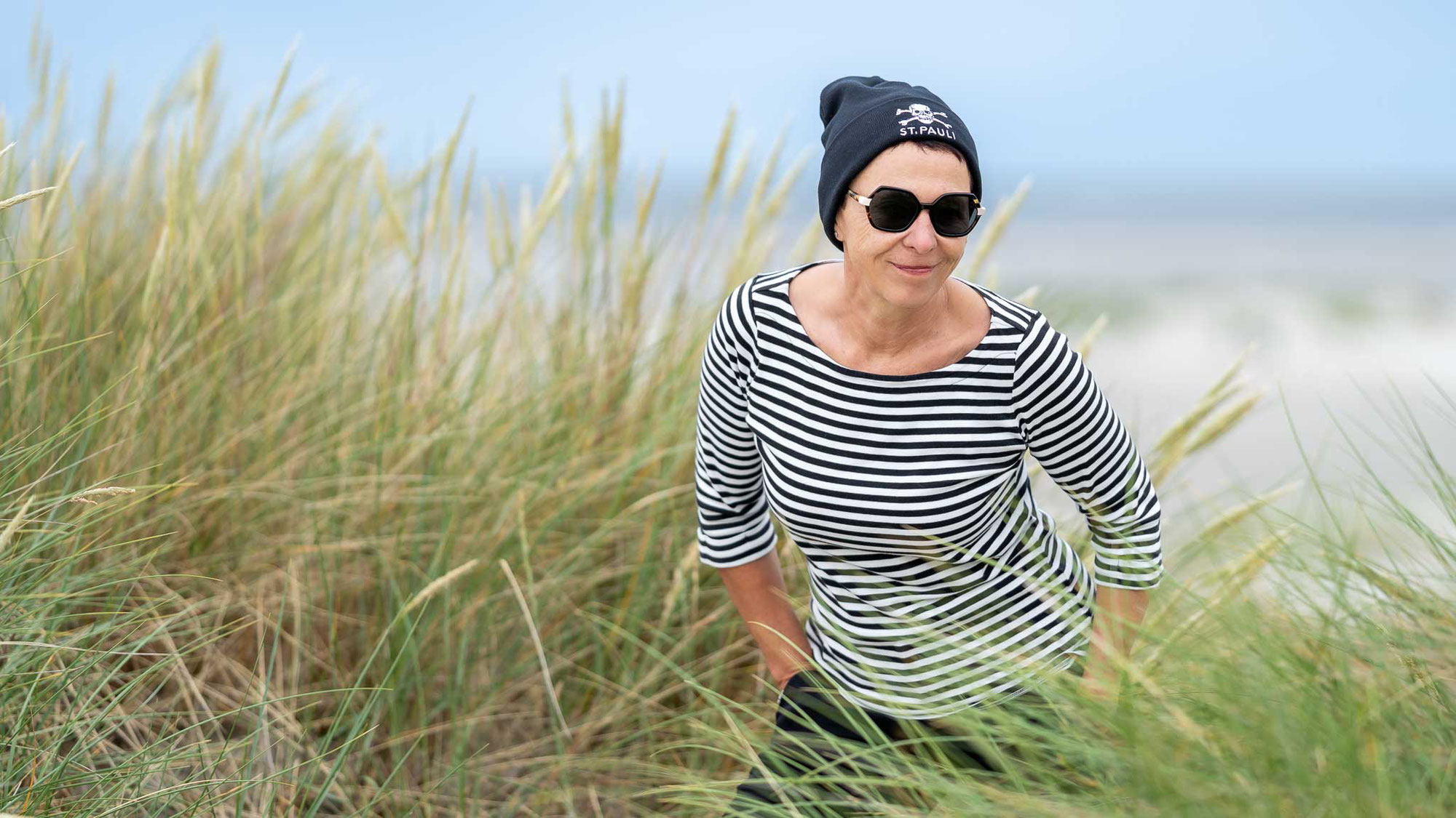 Fotoshooting mit St. Pauli Fan am Strand von St. Peter-Ording :-)