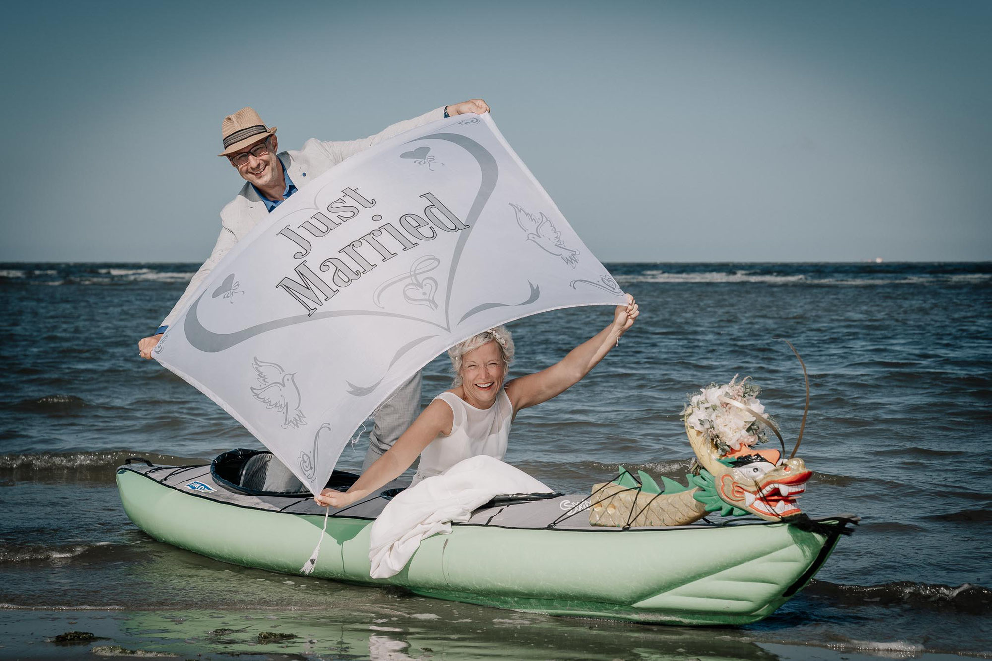 After Wedding-Shooting mit und ohne Drachenboot