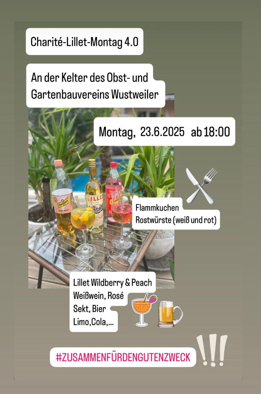 Lillet-Abend 4.0 an der Kelter