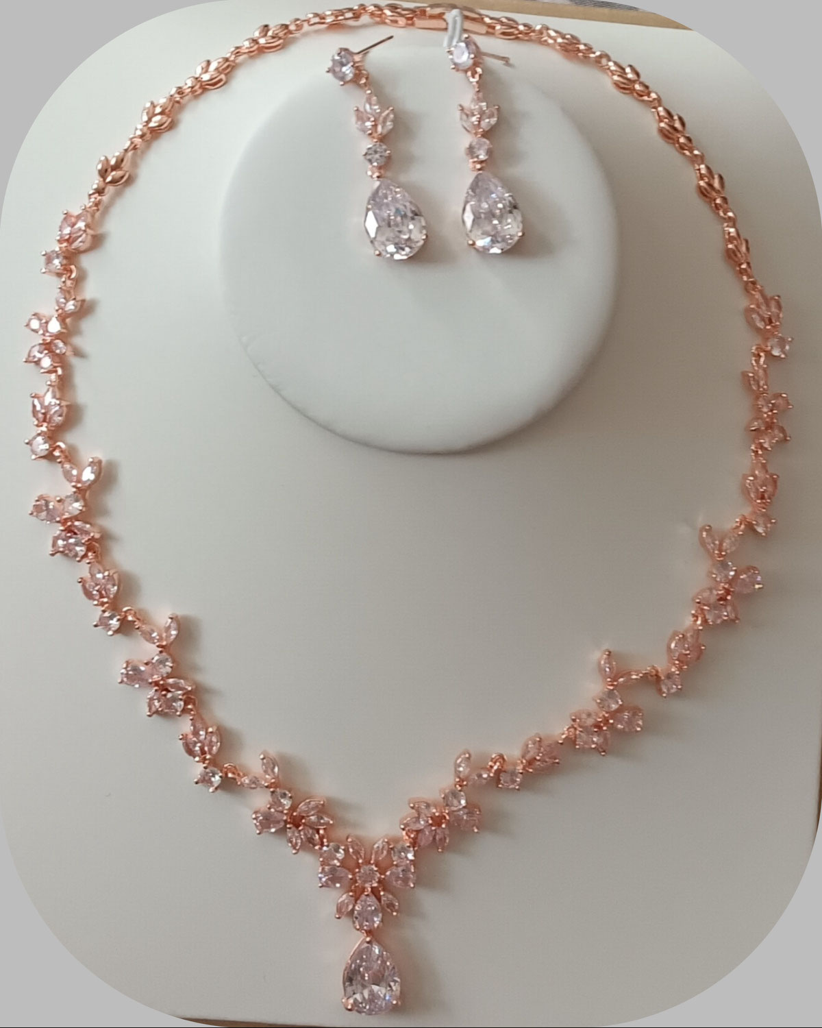 Halsketten für die Braut, Brautschmuck - Kette, Ohrringe