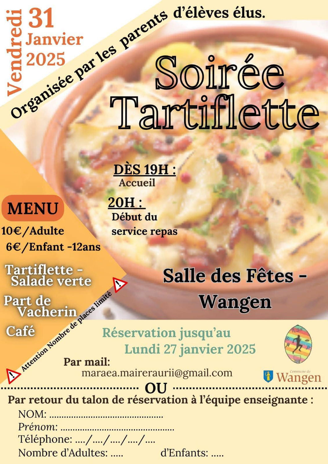 Soirée tartiflette des parents délégués