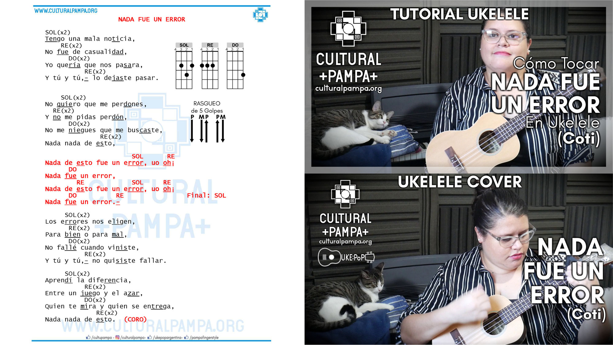 Como tocar Nada Fue Un Error en Ukelele (Coti)  | Tutorial Ukelele