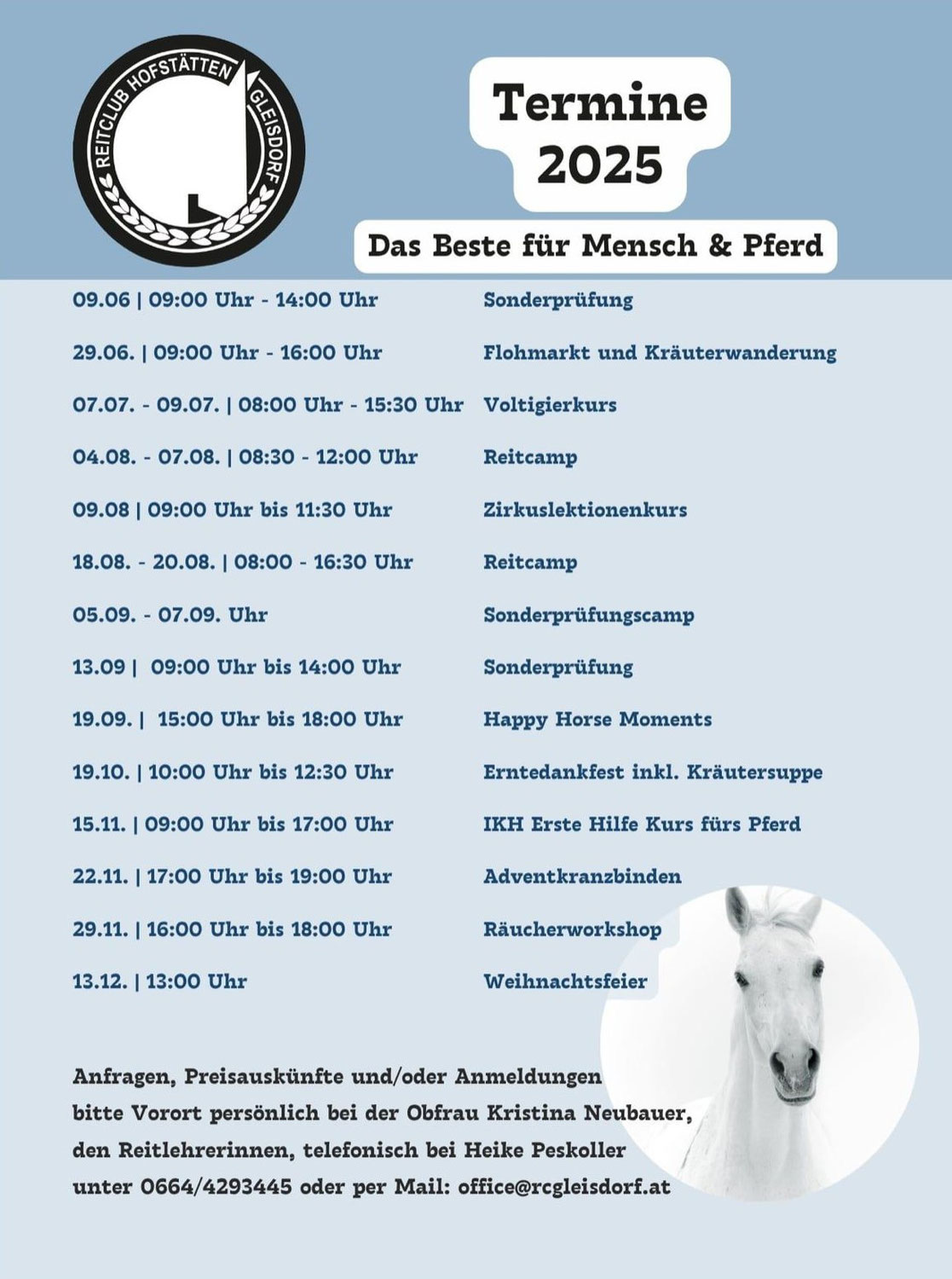 Veranstaltunskalender 2025