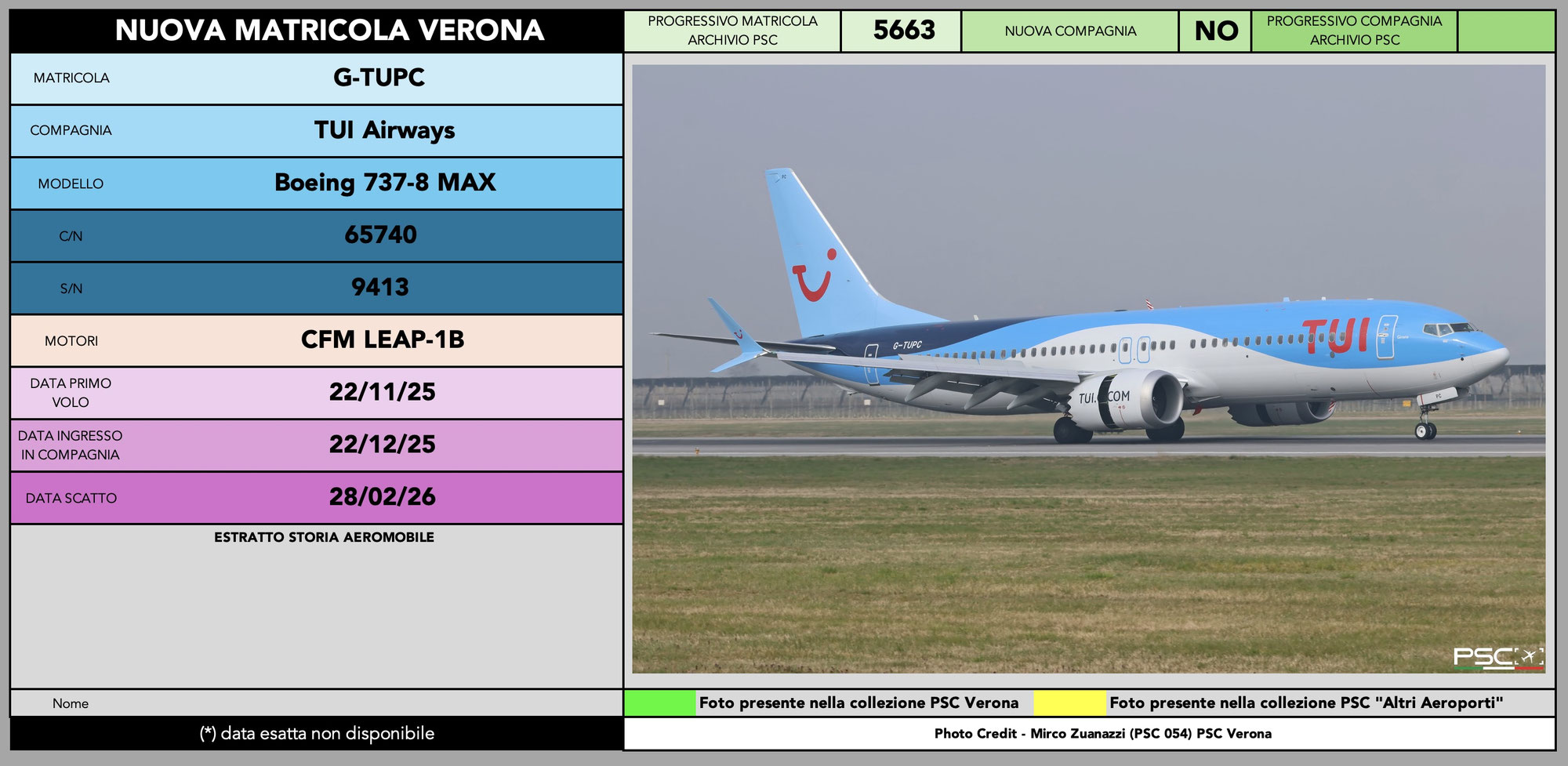Spotting Premiere Verona - Gli inediti del PSC - Aeroporto di Verona