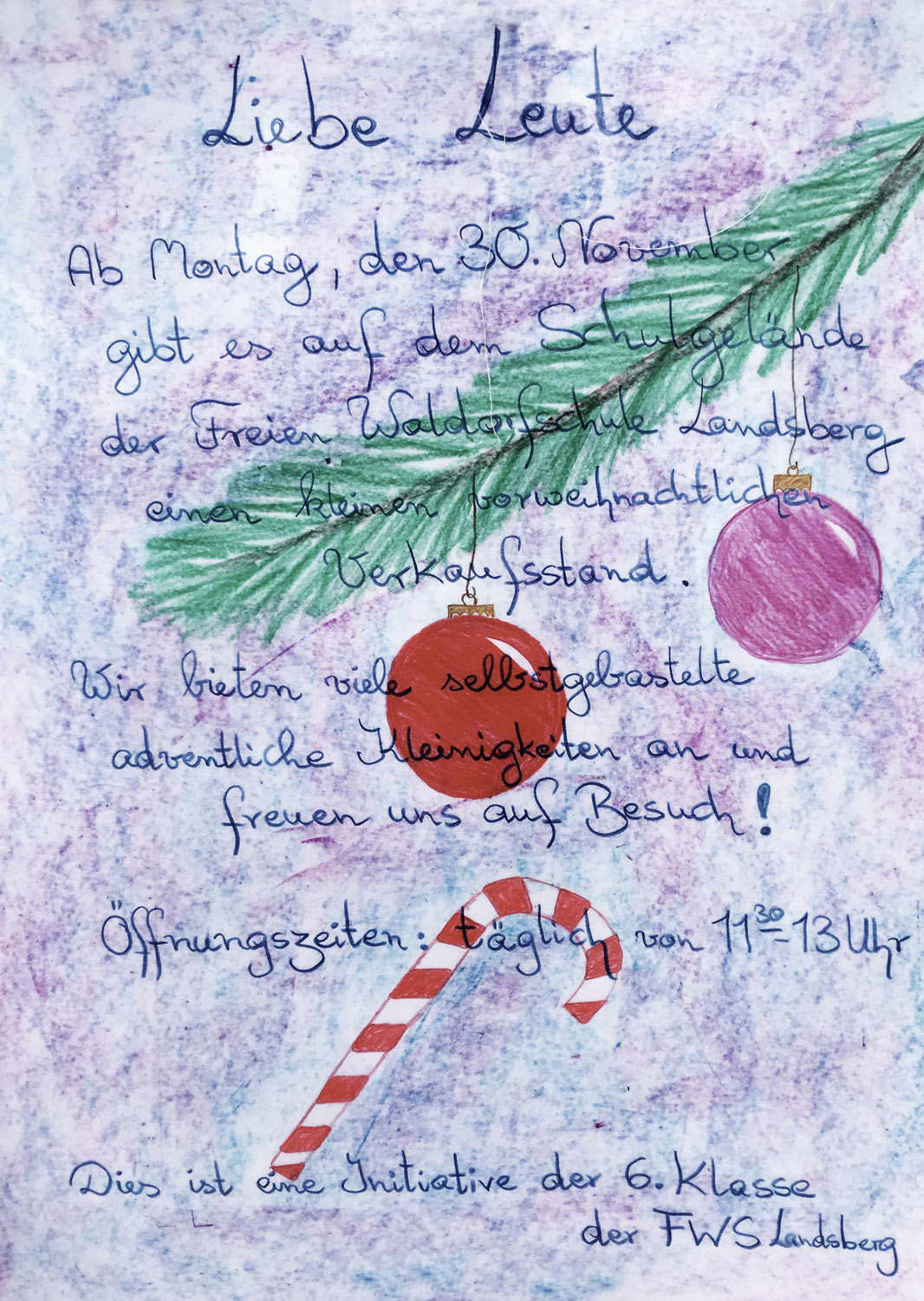 Weihnachtsbasar der 6. Klasse