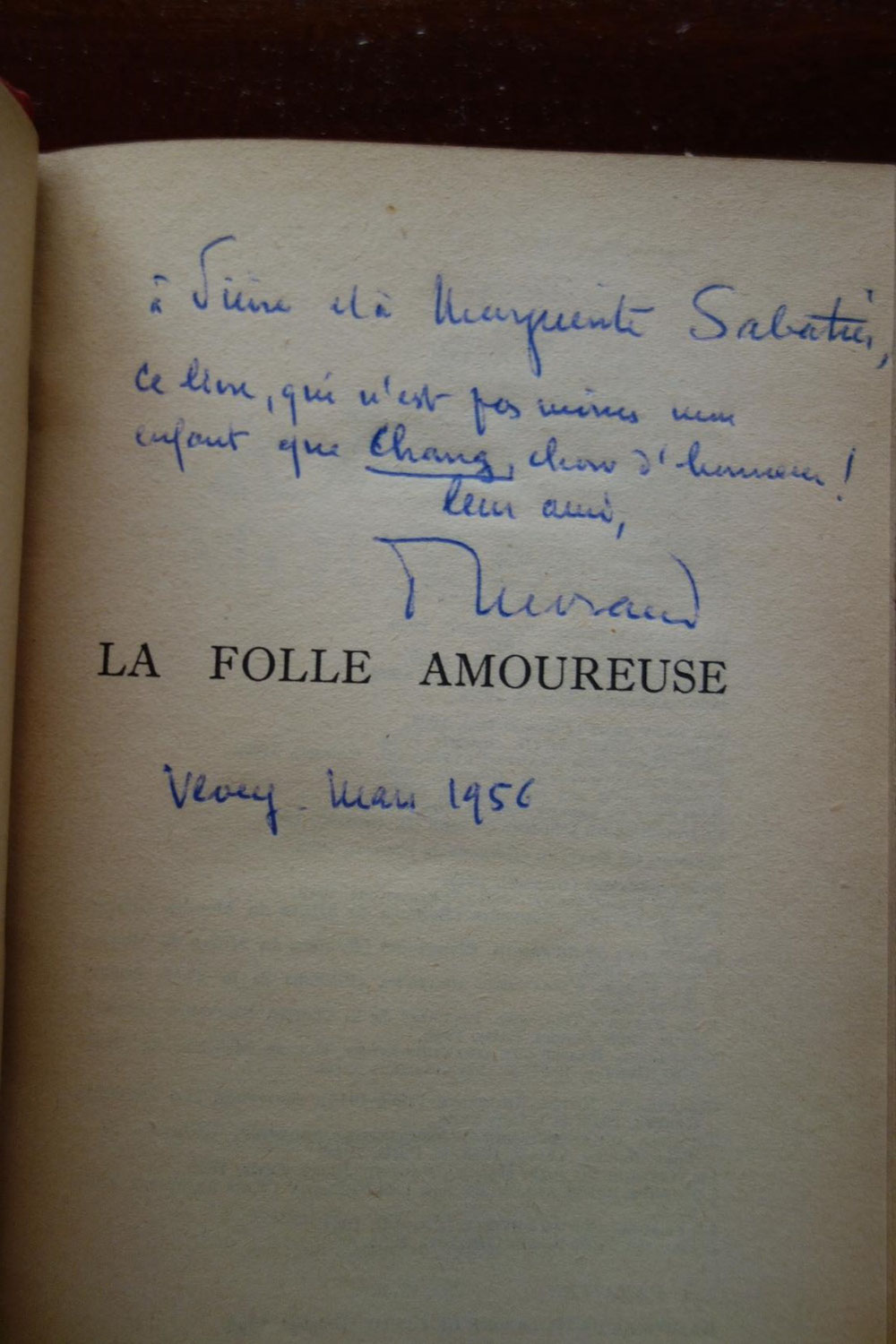 Paul Morand, La folle amoureuse, Stock, 1956, édition originale