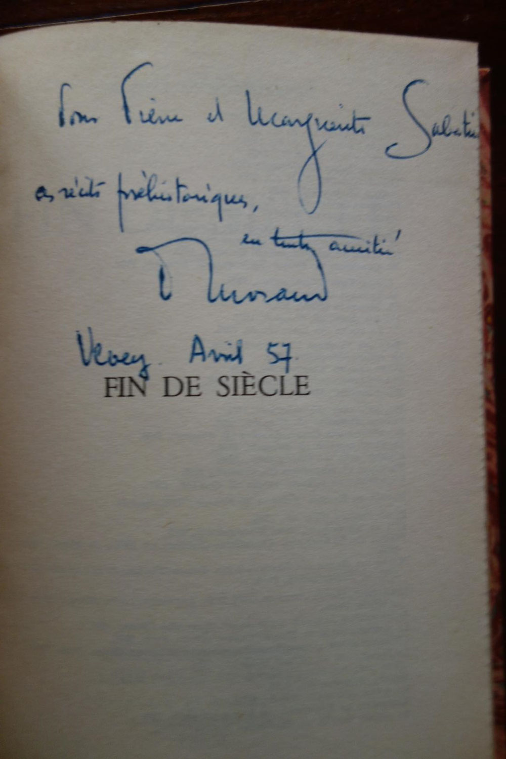 Paul Morand, Fin de siècle, Stock, 1957, édition originale