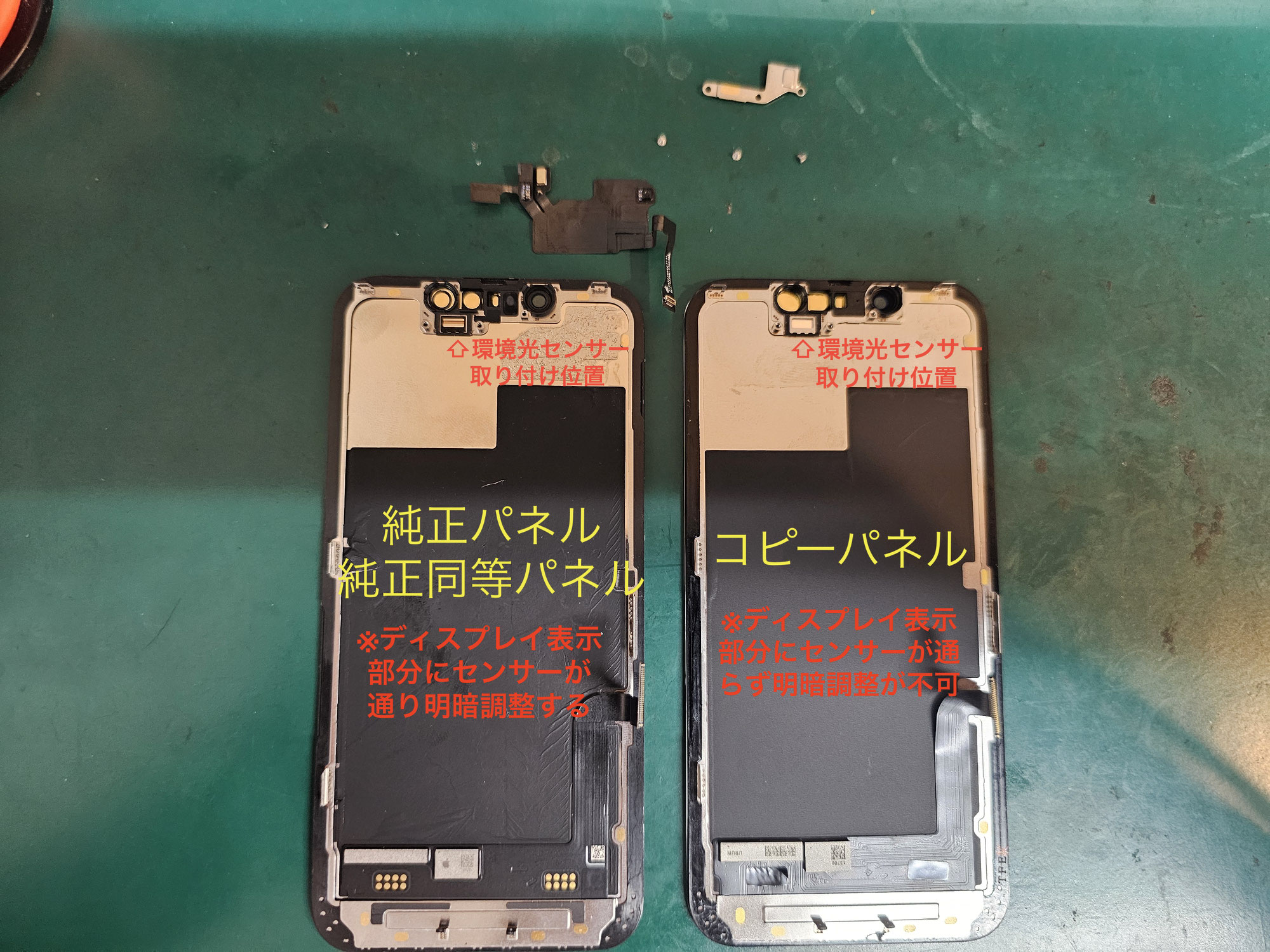 iPhone13以降の非正規コピーパネルは明暗自動調整ができない