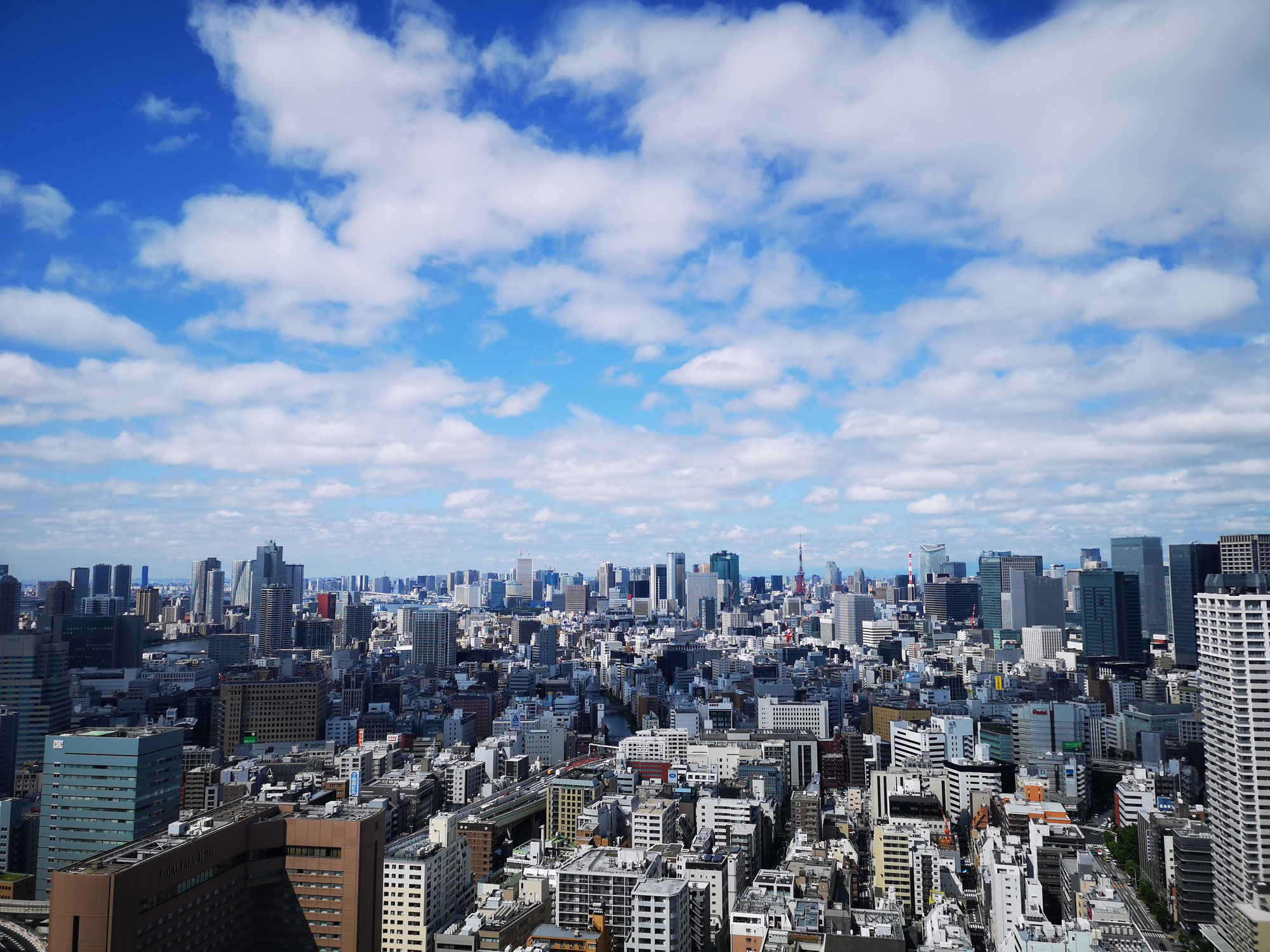 タワマンからの借景を撮影しました