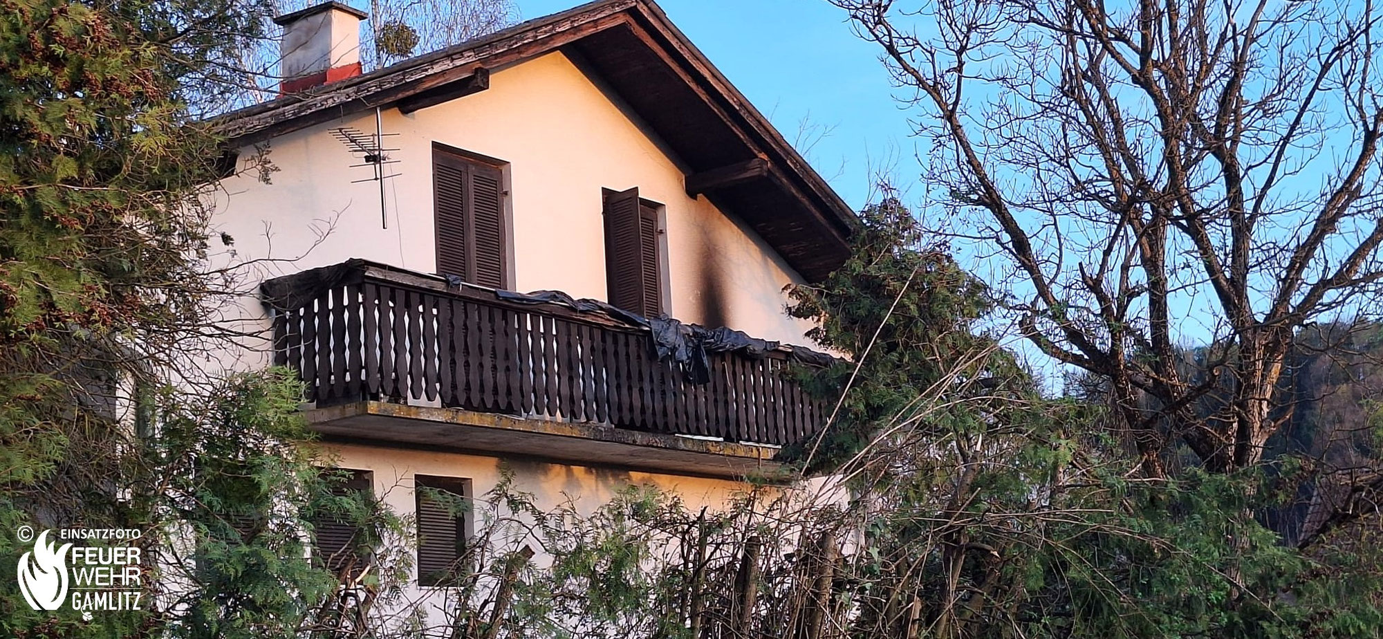 Balkonbrand im Gamlitzer Ortsgebiet
