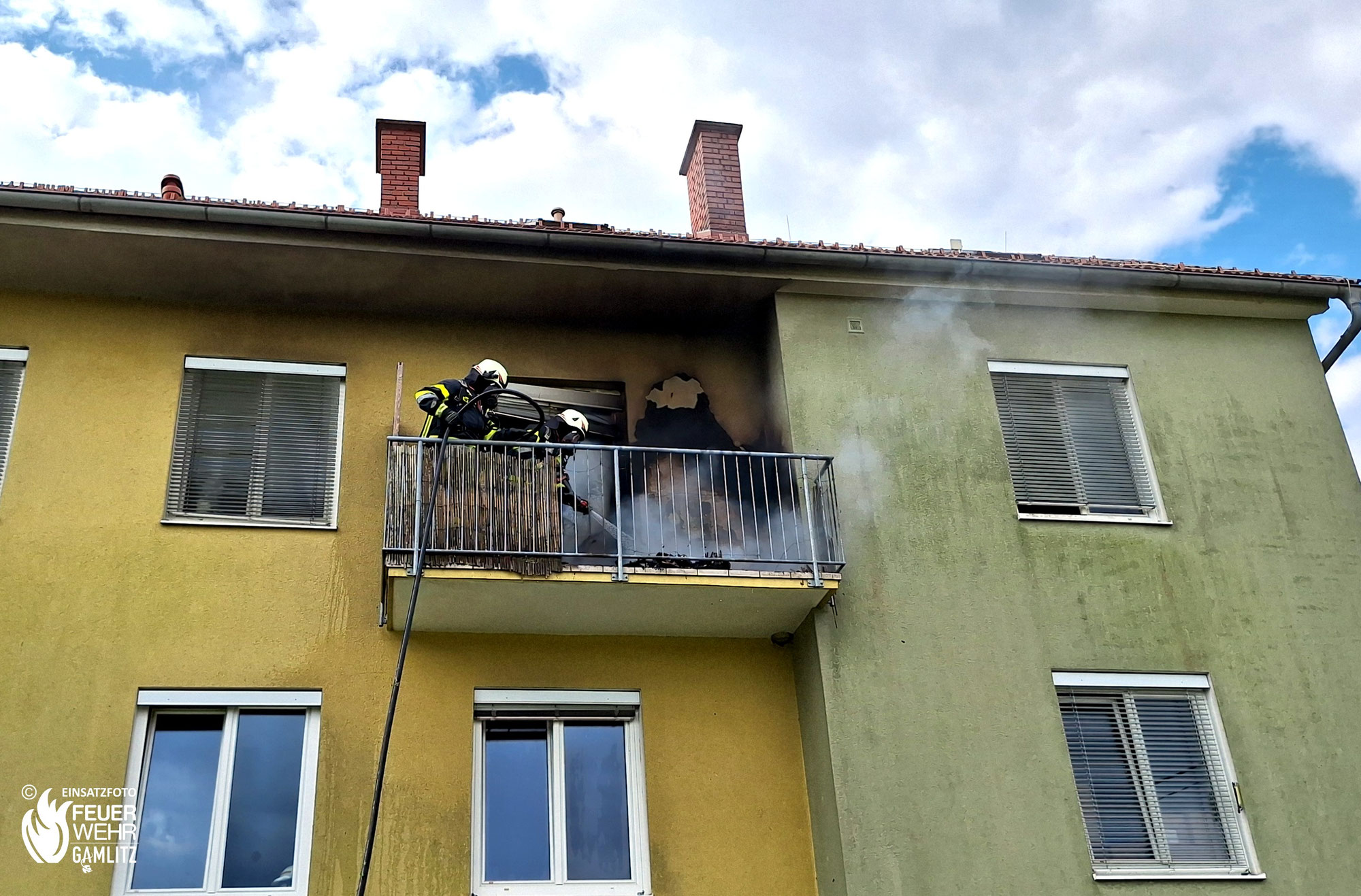 Balkonbrand beim Rüsthaus Gamlitz