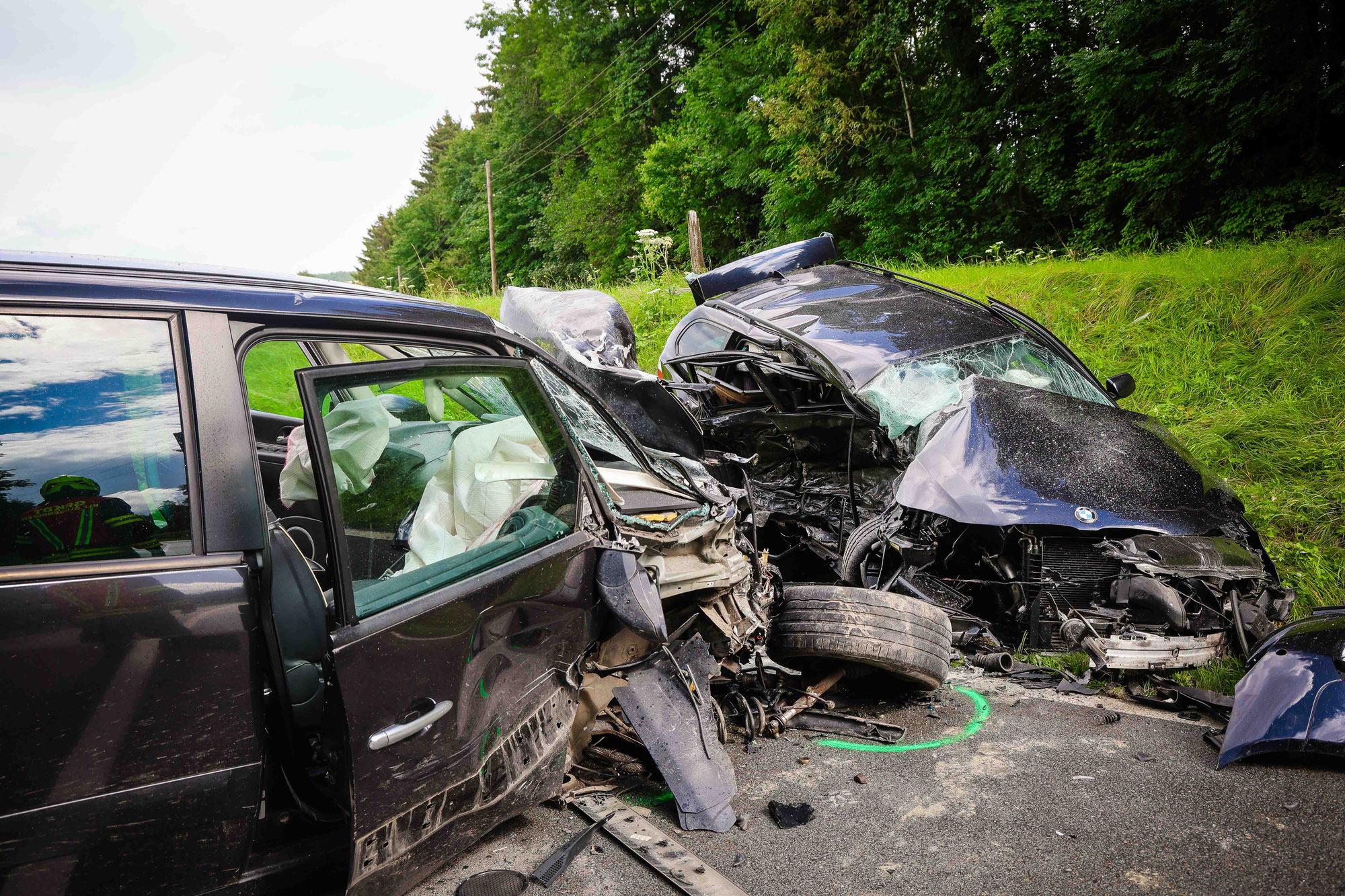 Verkehrsunfall Personenrettung in Mehrnbach