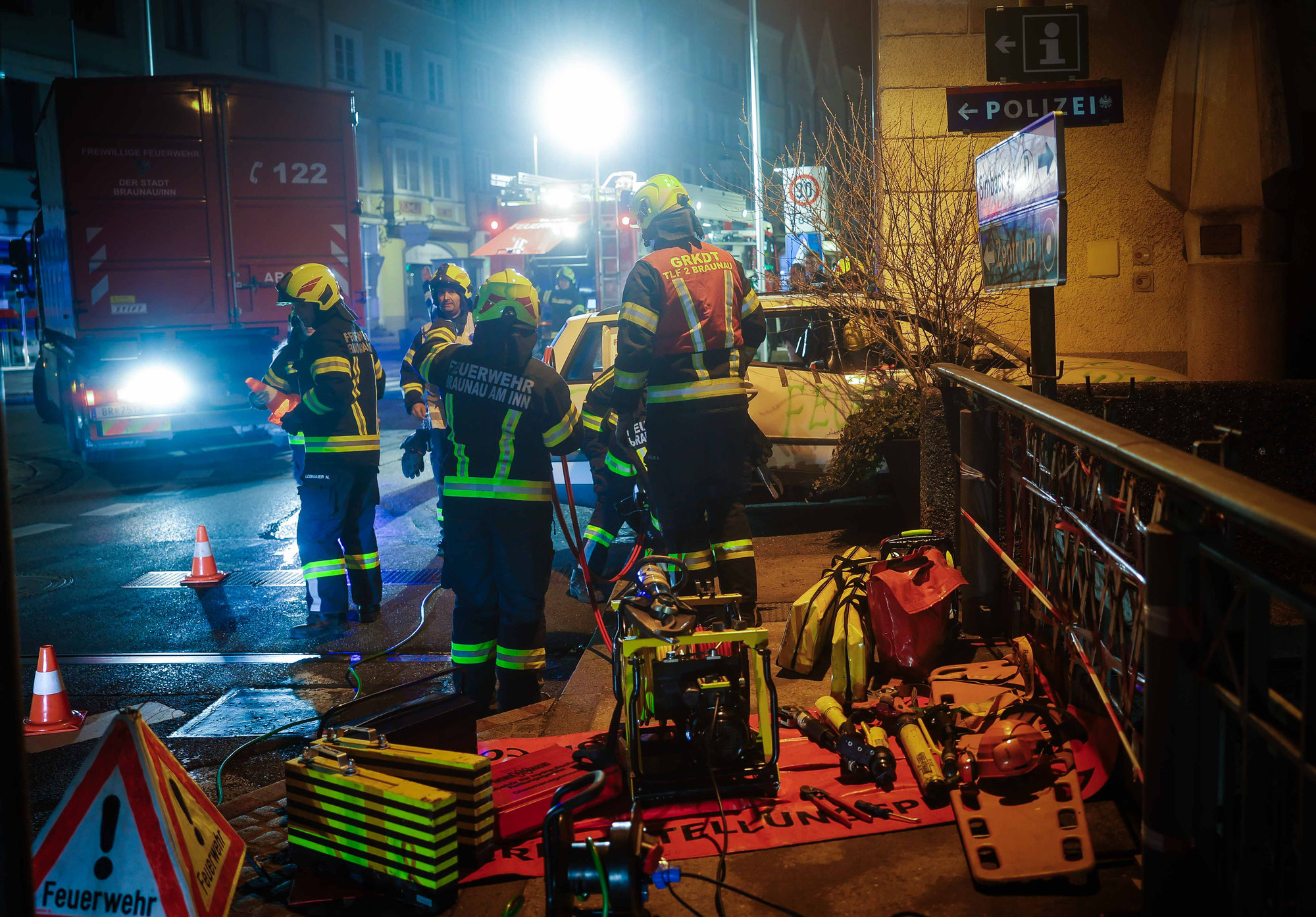 Große FF Übung der Feuerwehr Braunau am Inn
