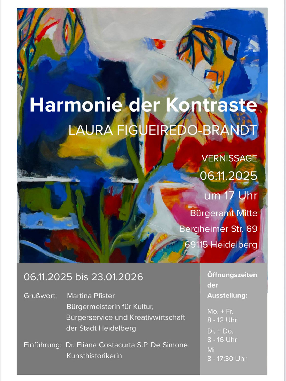 Ausstellung „Harmonie der Kontraste“ im Bürgeramt Mitte