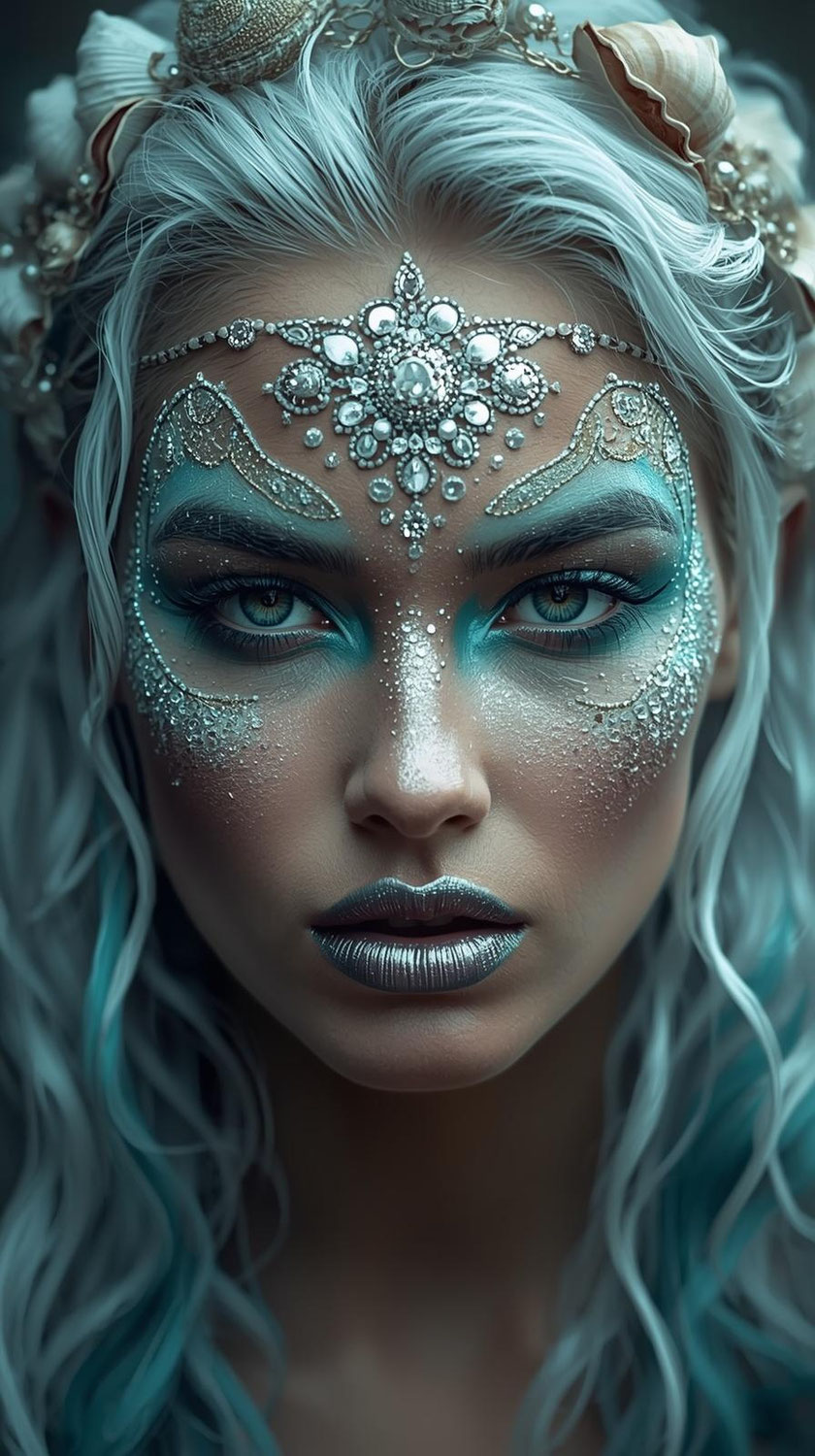 Meerjungfrauen Makeup | Über 20 Ideen | AI Portraits | Kostüm | Schminkgesichter