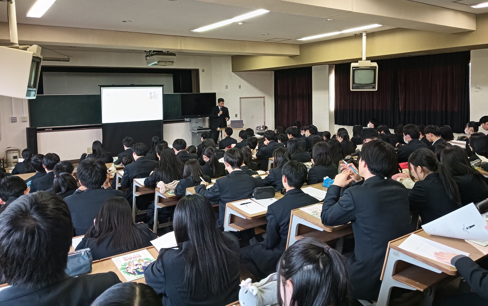 福島北高等学校にて講演してきました。