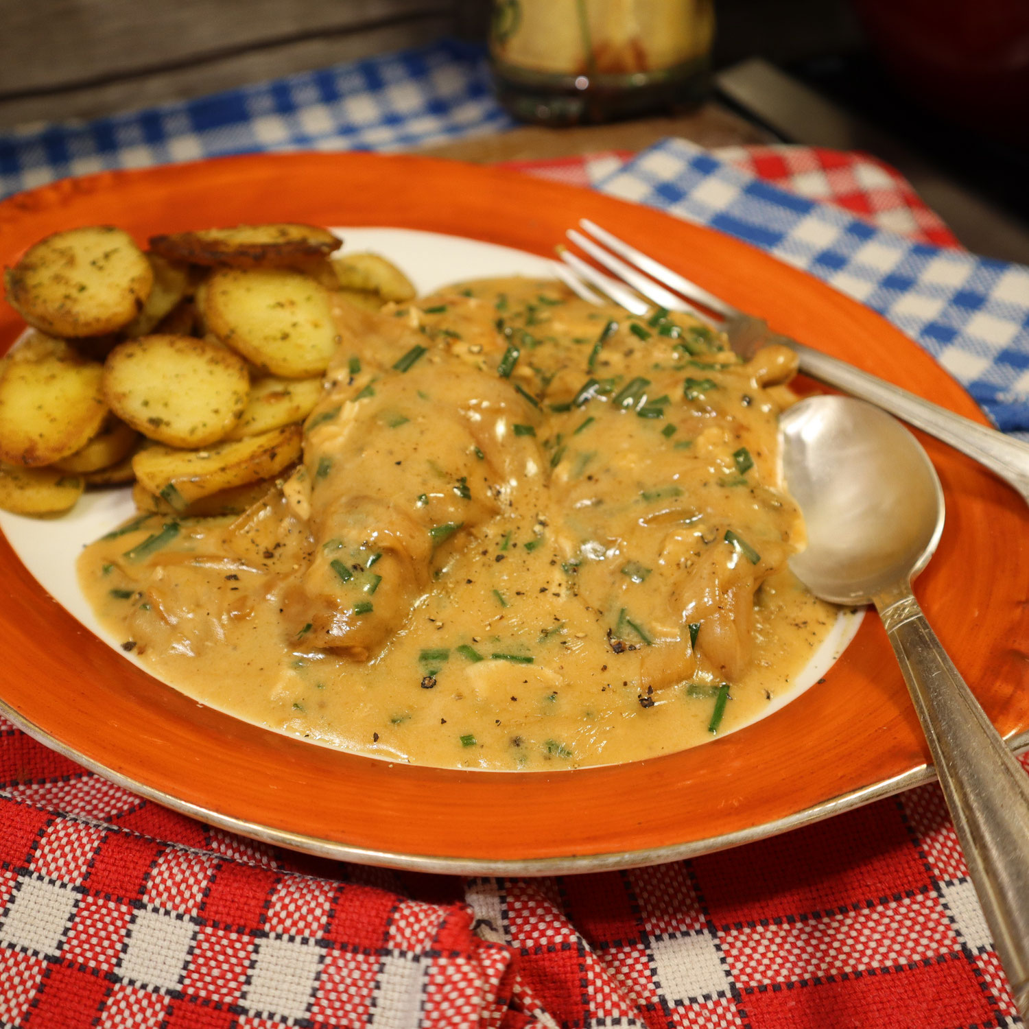 FILETS DE POULET SAUCE CAMEMBERT au lait cru - Un ravage !