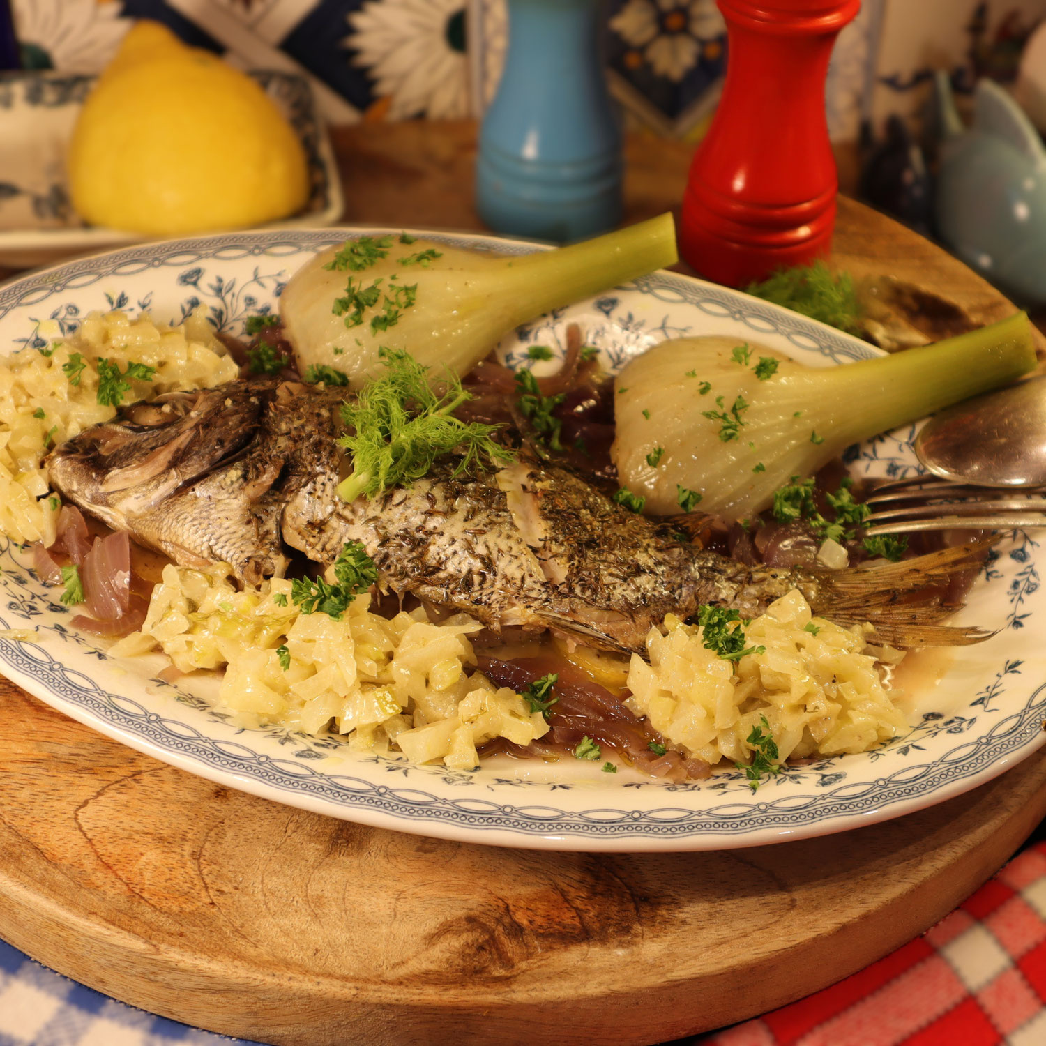 SAR au beurre de fenouil et oignons fondants sur Gourmandises TV