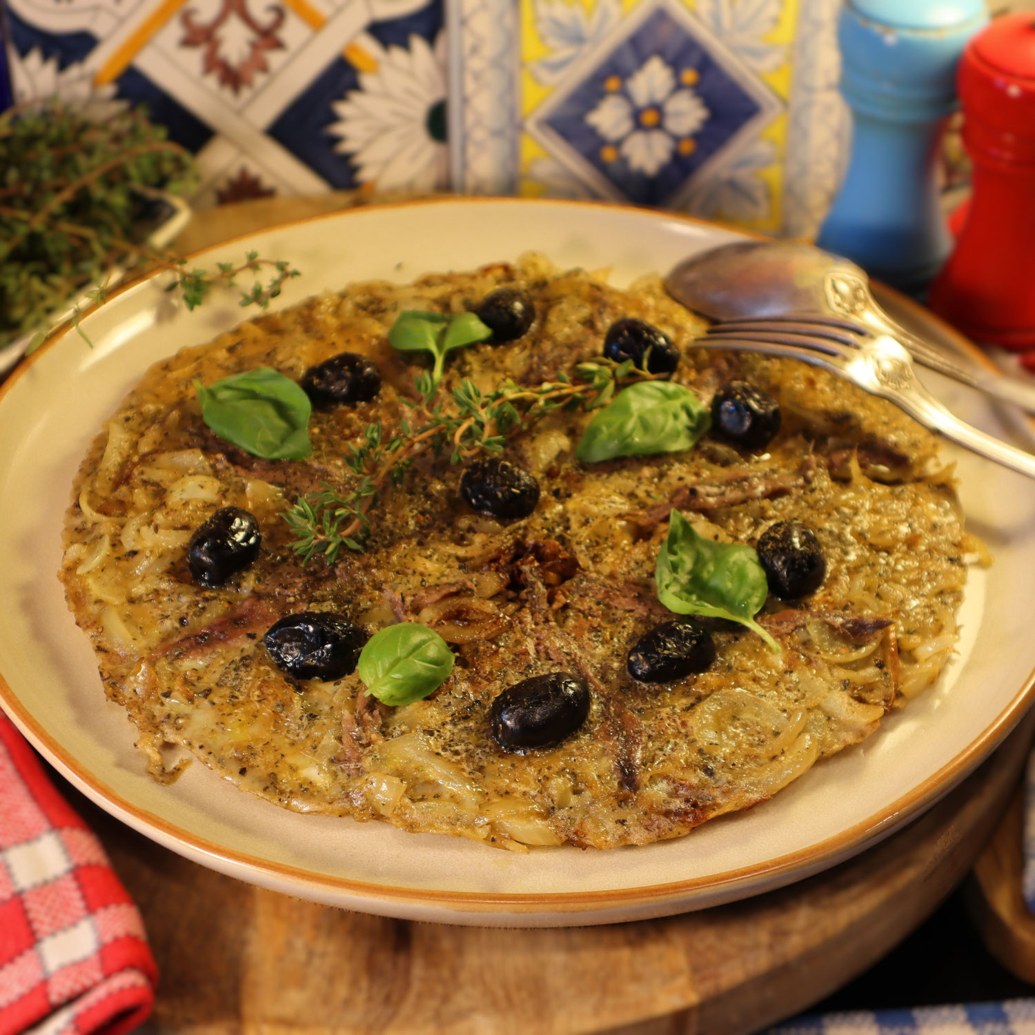 Mon OMELETTE AUX OIGNONS FAÇON PISSALADIÈRE  - Un avant-goût de l'été ?