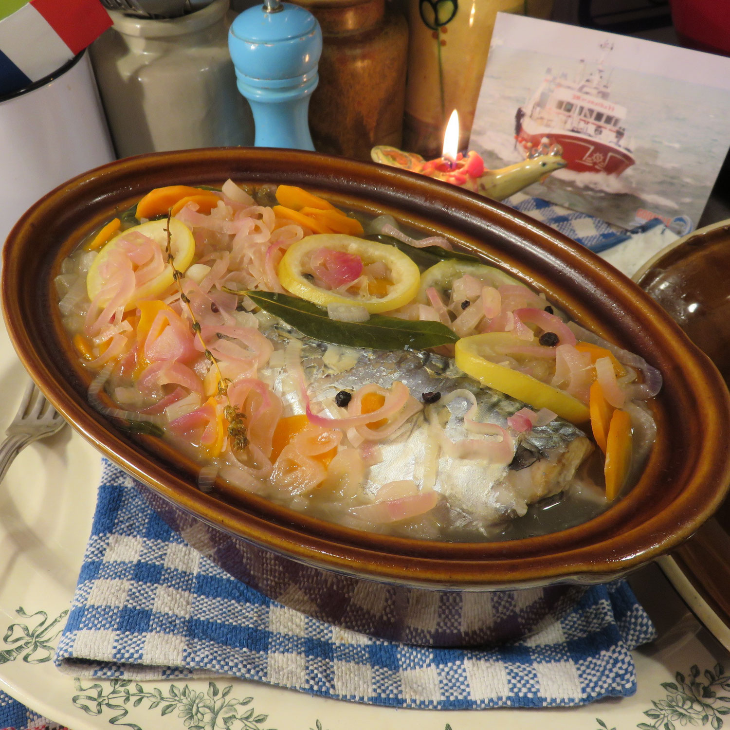 Maquereaux au Vin blanc à l'ancienne - Mère Mitraille