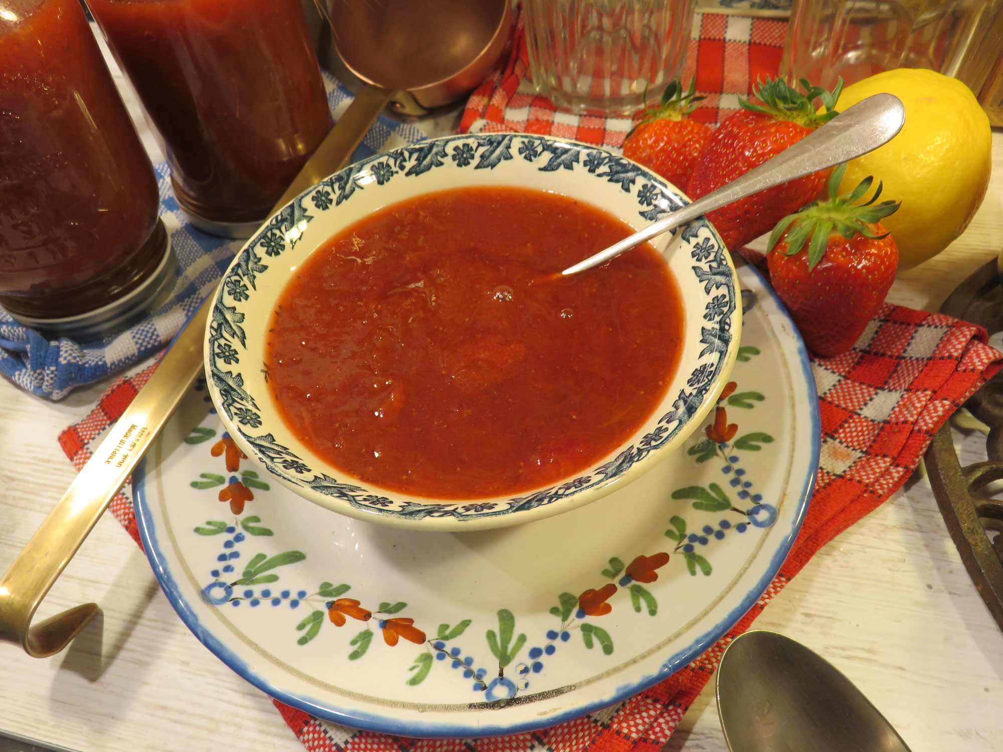 CONFITURE FRAISE RHUBARBE à l'ancienne