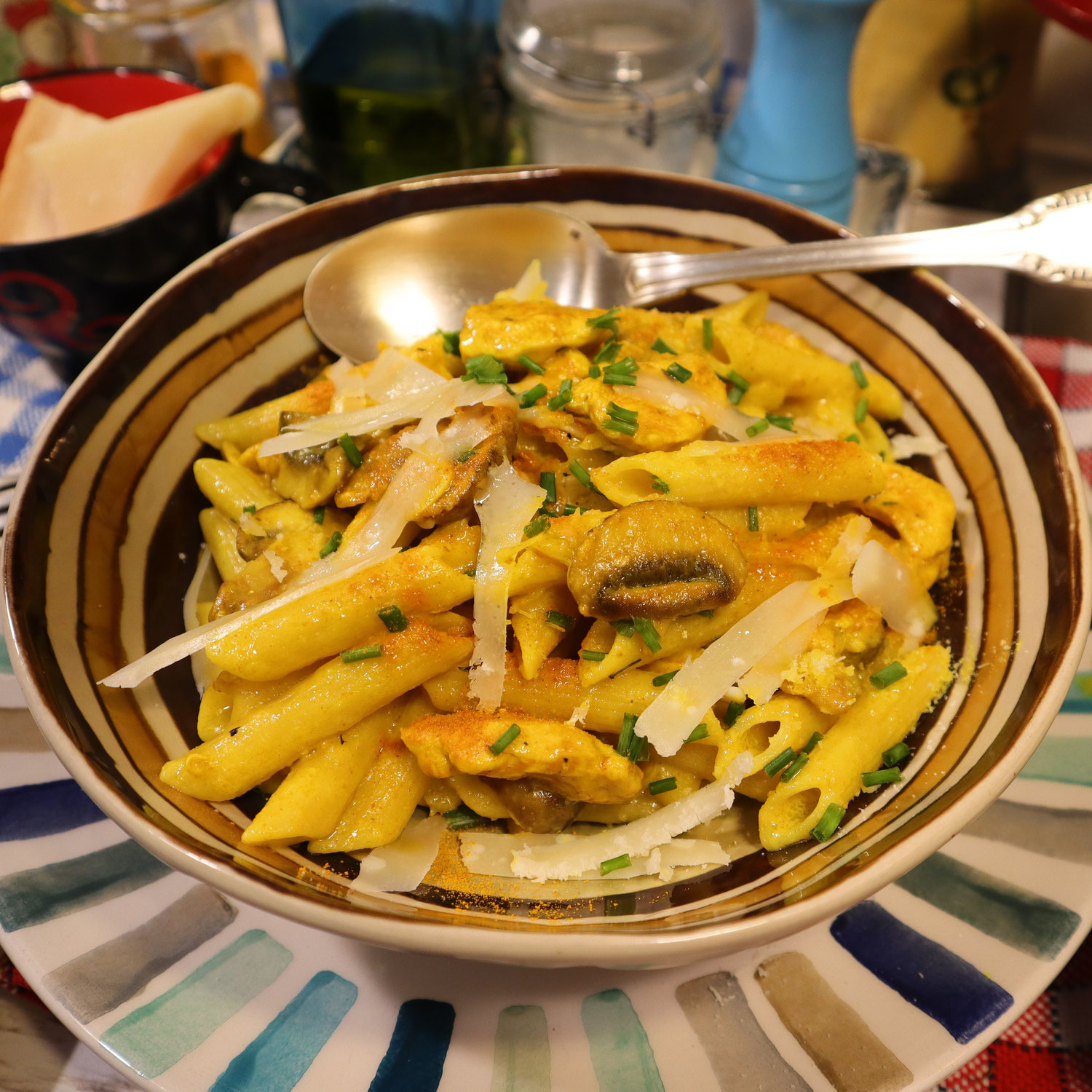 PÂTES CON POLLO (Pâtes au poulet à l'Italienne) façon Mère Mitraille