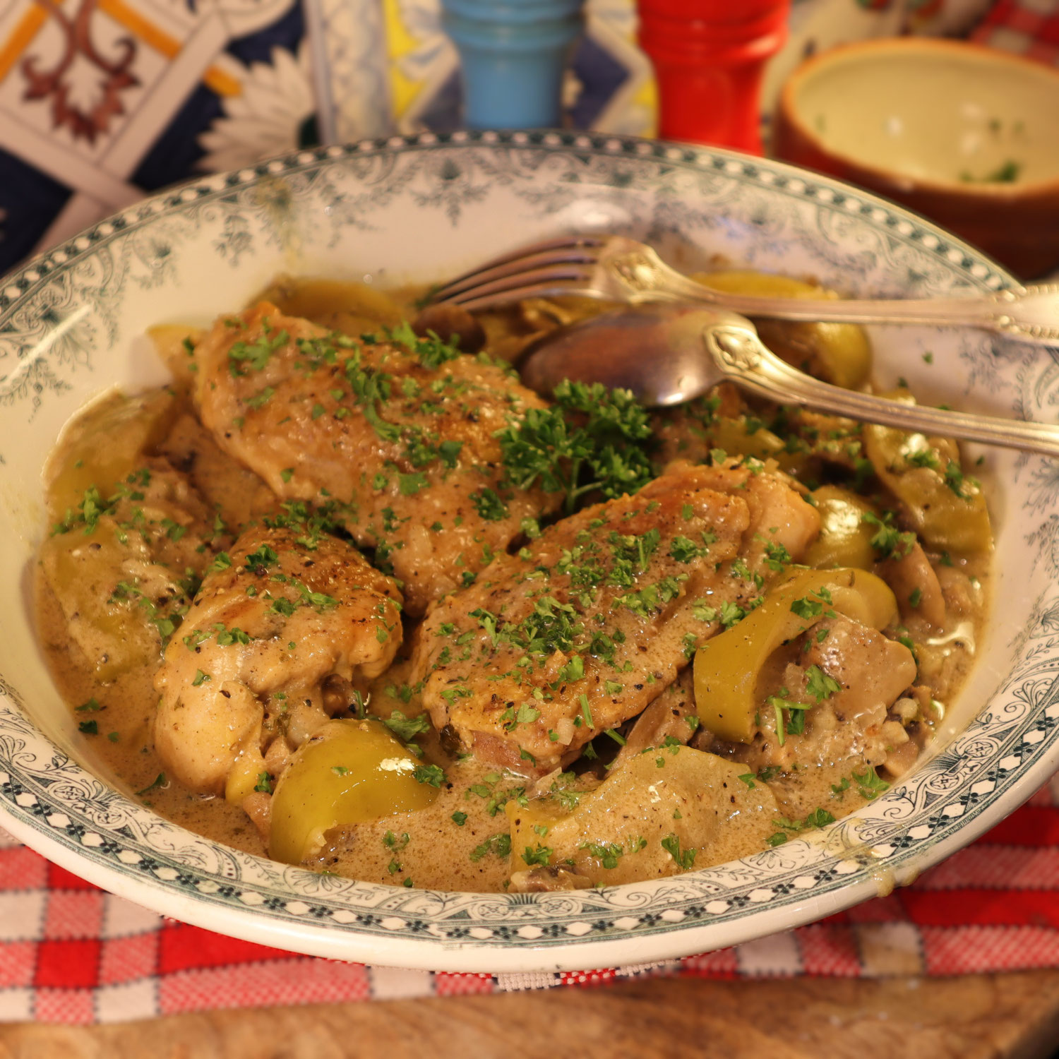 Mon POULET A LA NORMANDE, avec des pommes, à ma façon
