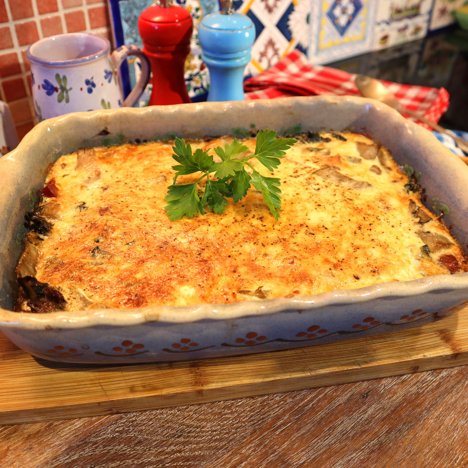 GRATIN DE BLETTES - Ail et petits lardons - Super bon !