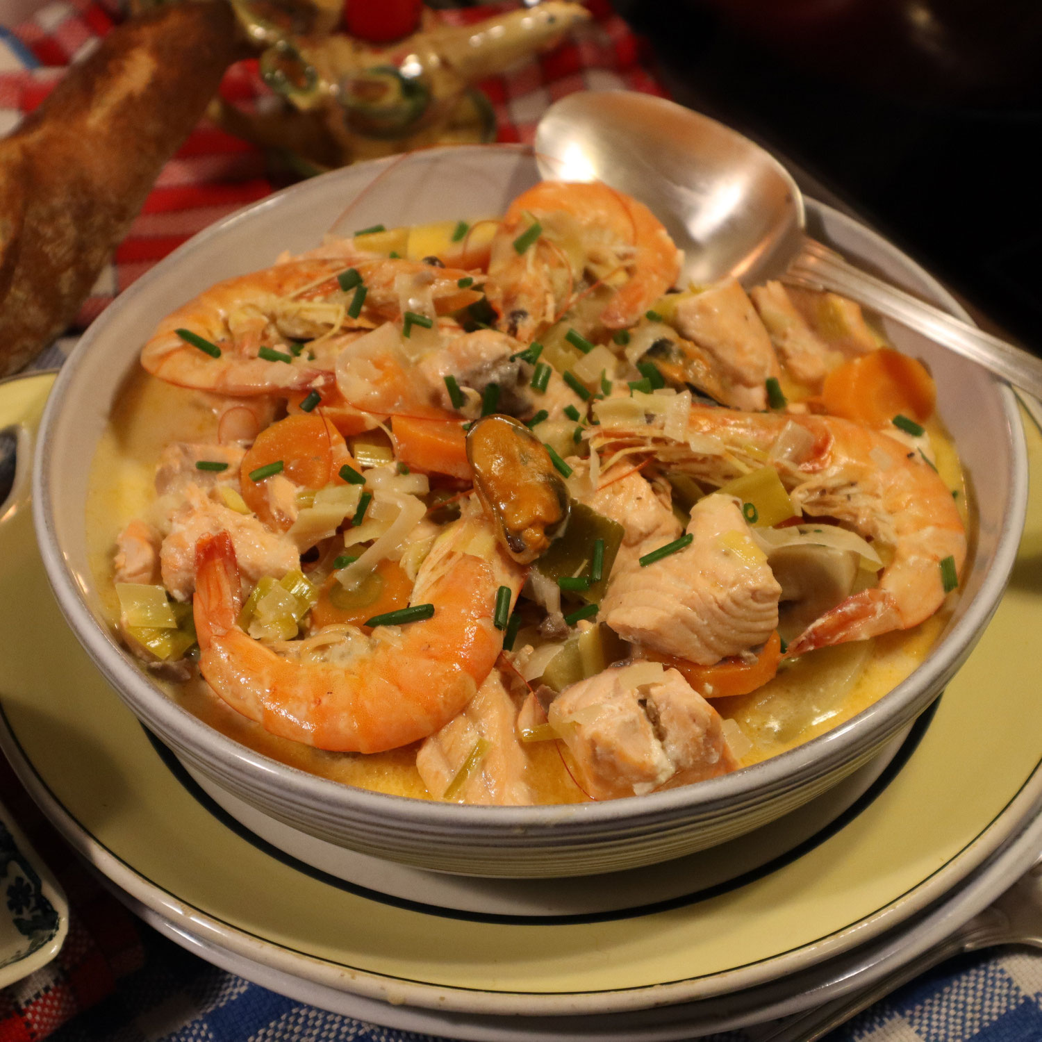 BLANQUETTE DE SAUMON A LA NORMANDE façon Mère Mitraille