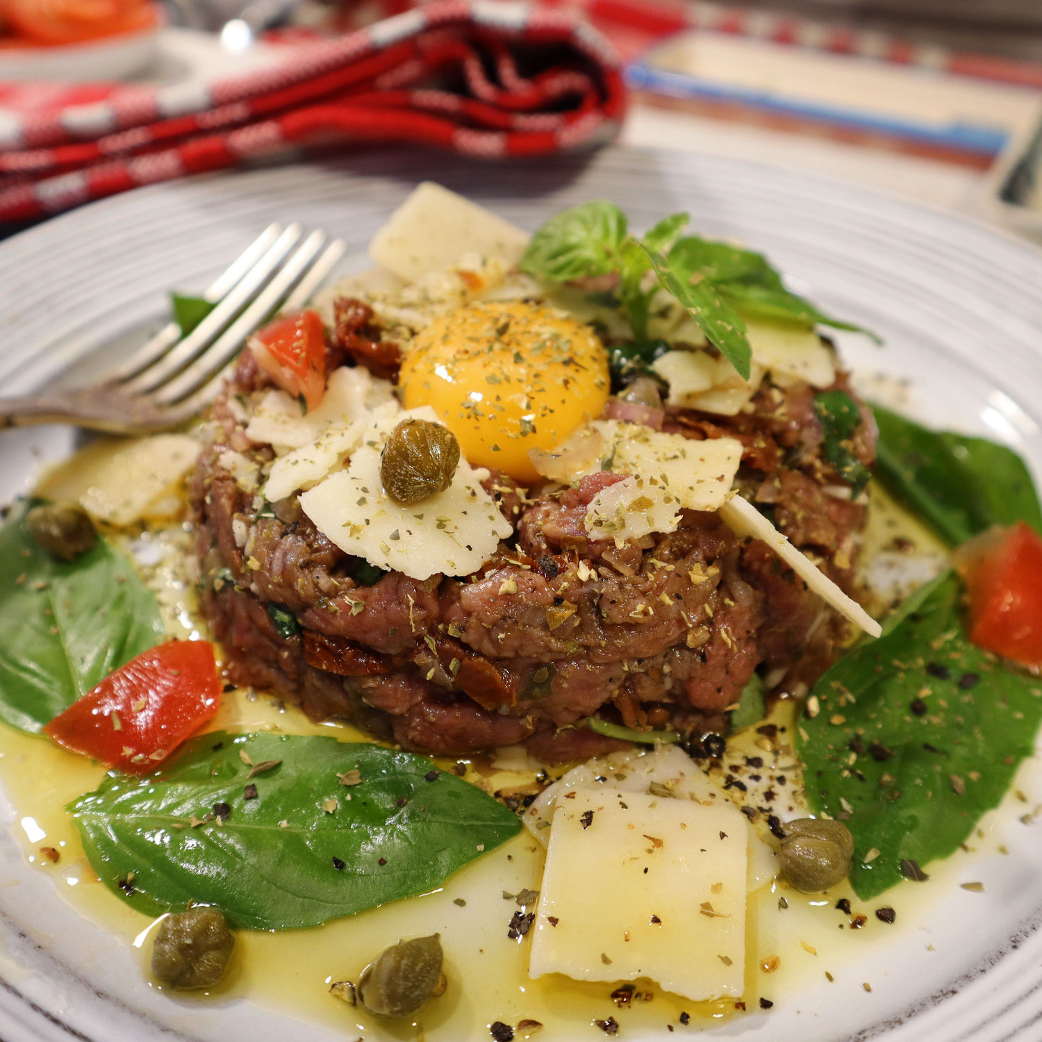 TARTARE DE BŒUF à l'Italienne - Très frais - Molto bene !