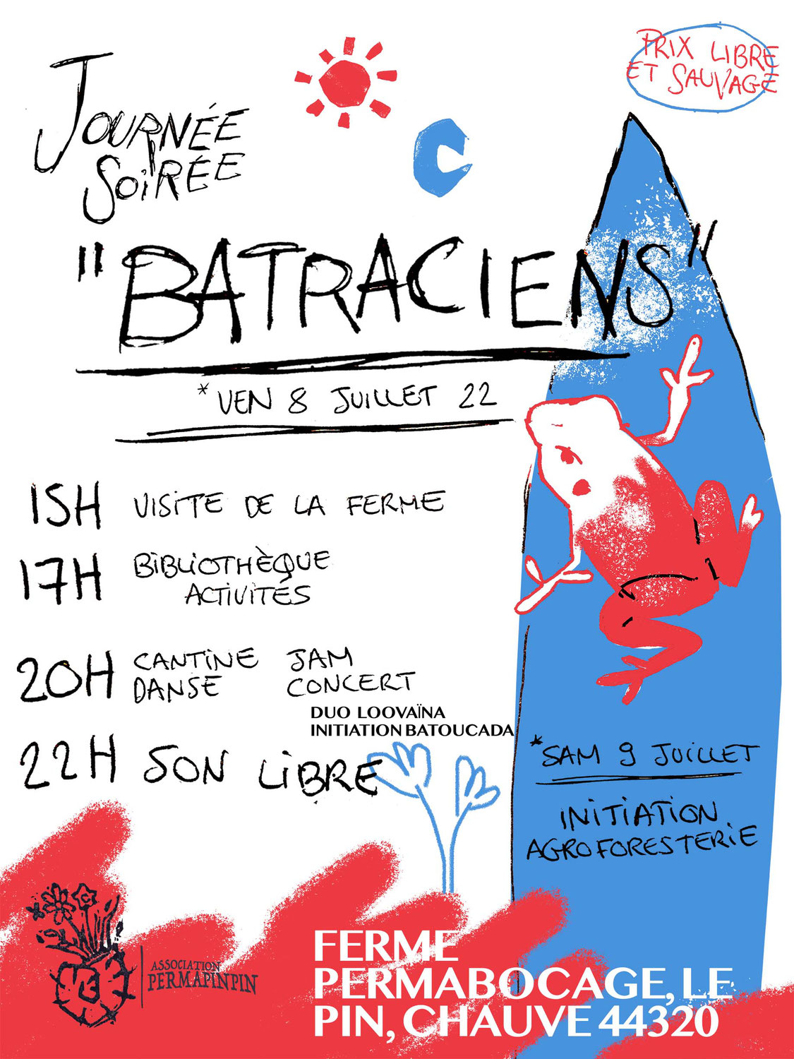 Vendredi 8 Juillet - EVENEMENT PERMAPINPIN - Journée / Soirée BACTRACIENS