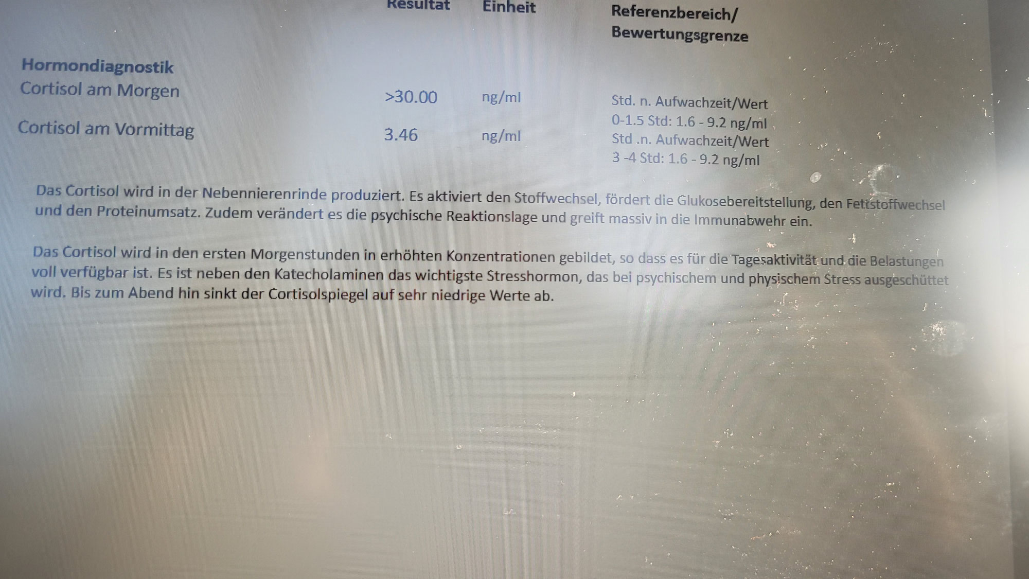 So sieht ein pathologischer Hormonspeicheltest aus