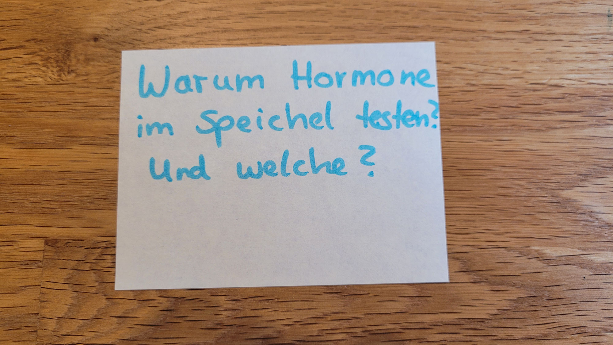 Warum werden einige Hormone im Speichel getestet?